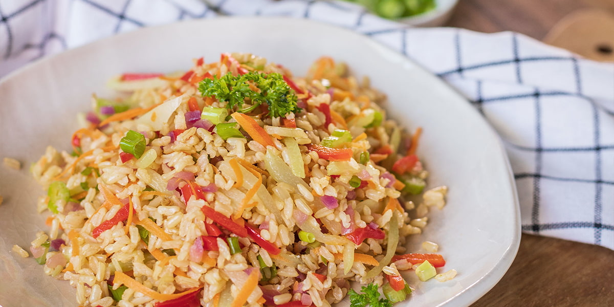 2. Arroz con verduras. Un acompañante sustancioso