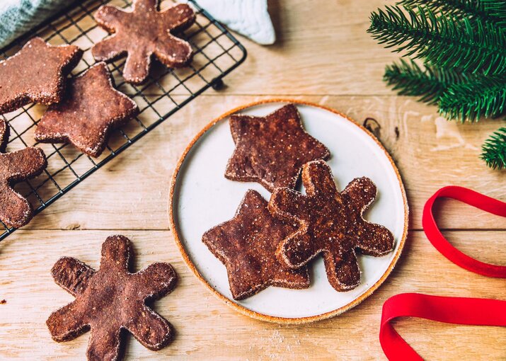 Christmas chocolate biscuits