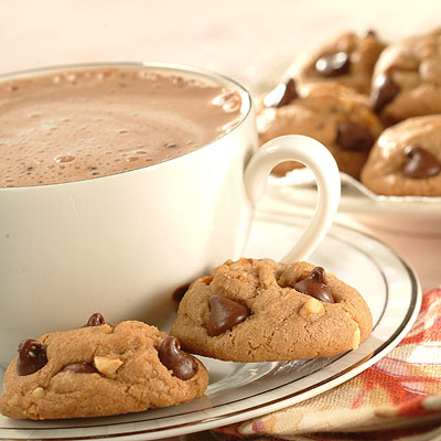 Hazelnut Cookies with Coffee and Chocolate