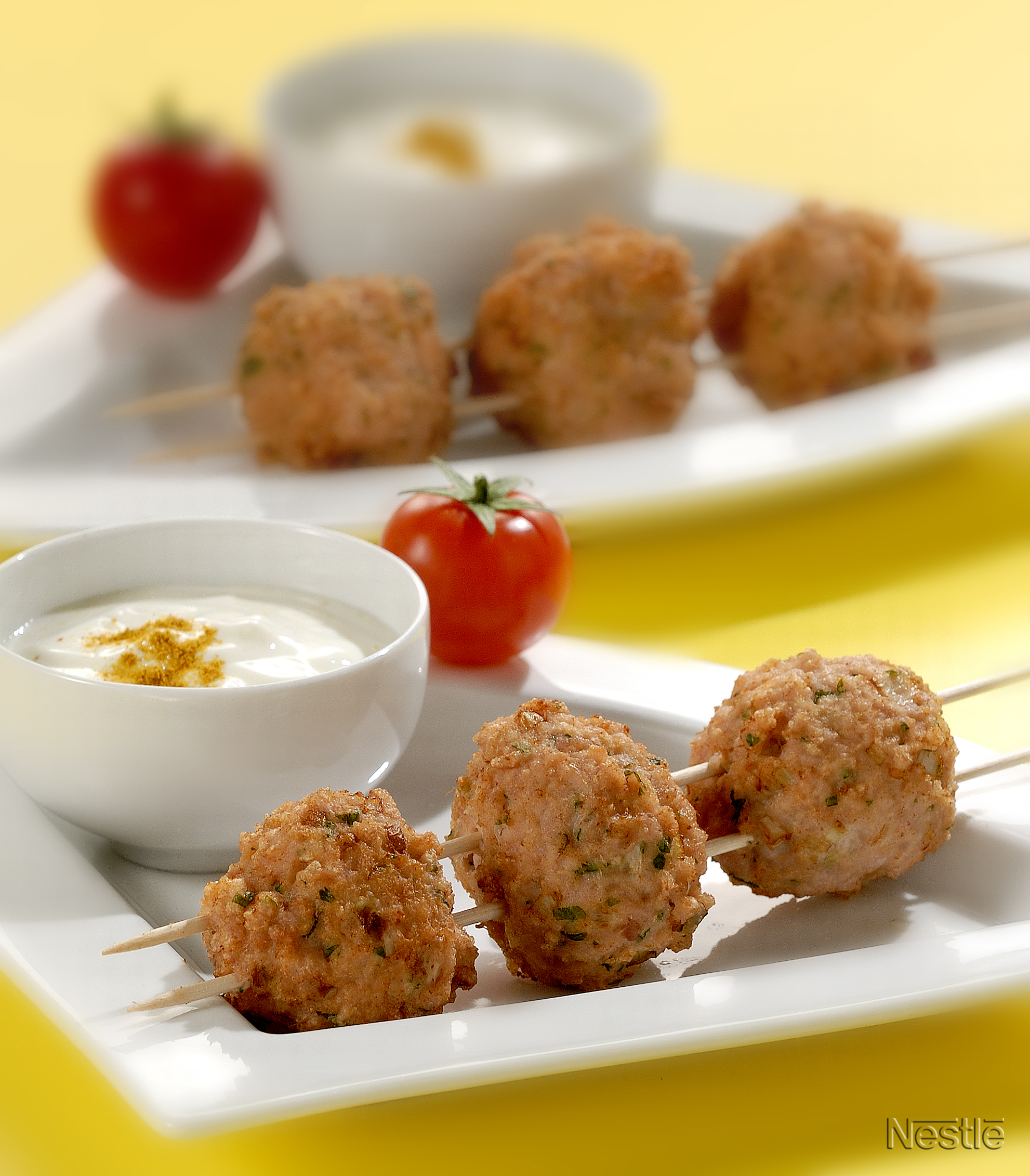 Albóndigas de pavo con salsa de yogur