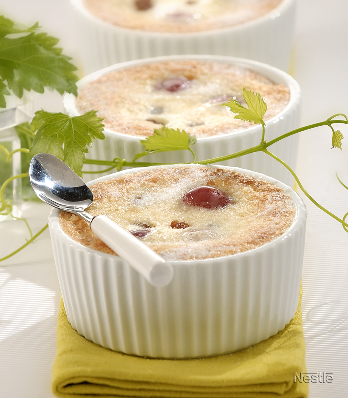 Flan de uvas y pasas