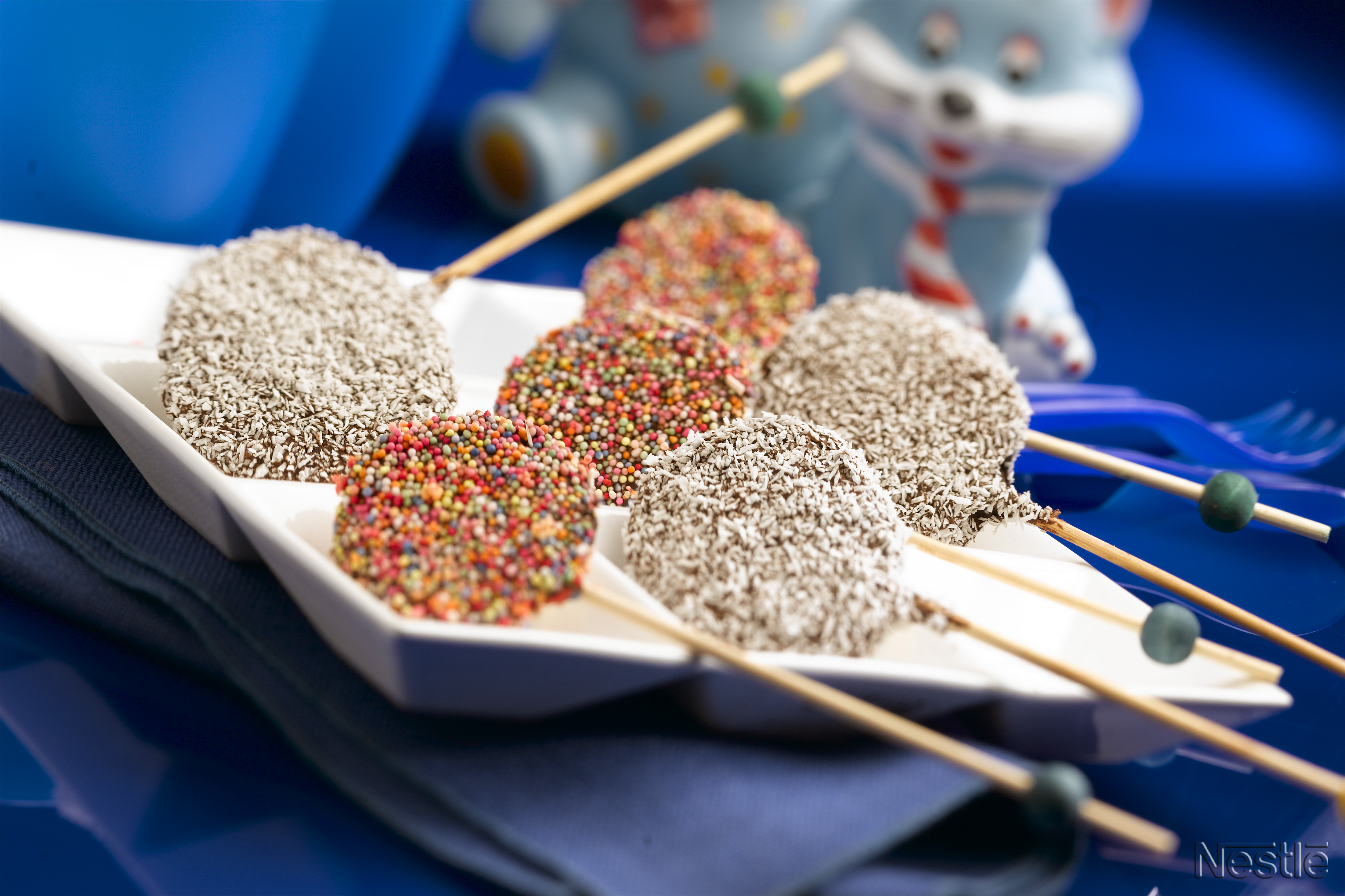 Piruletas de chocolate infantiles