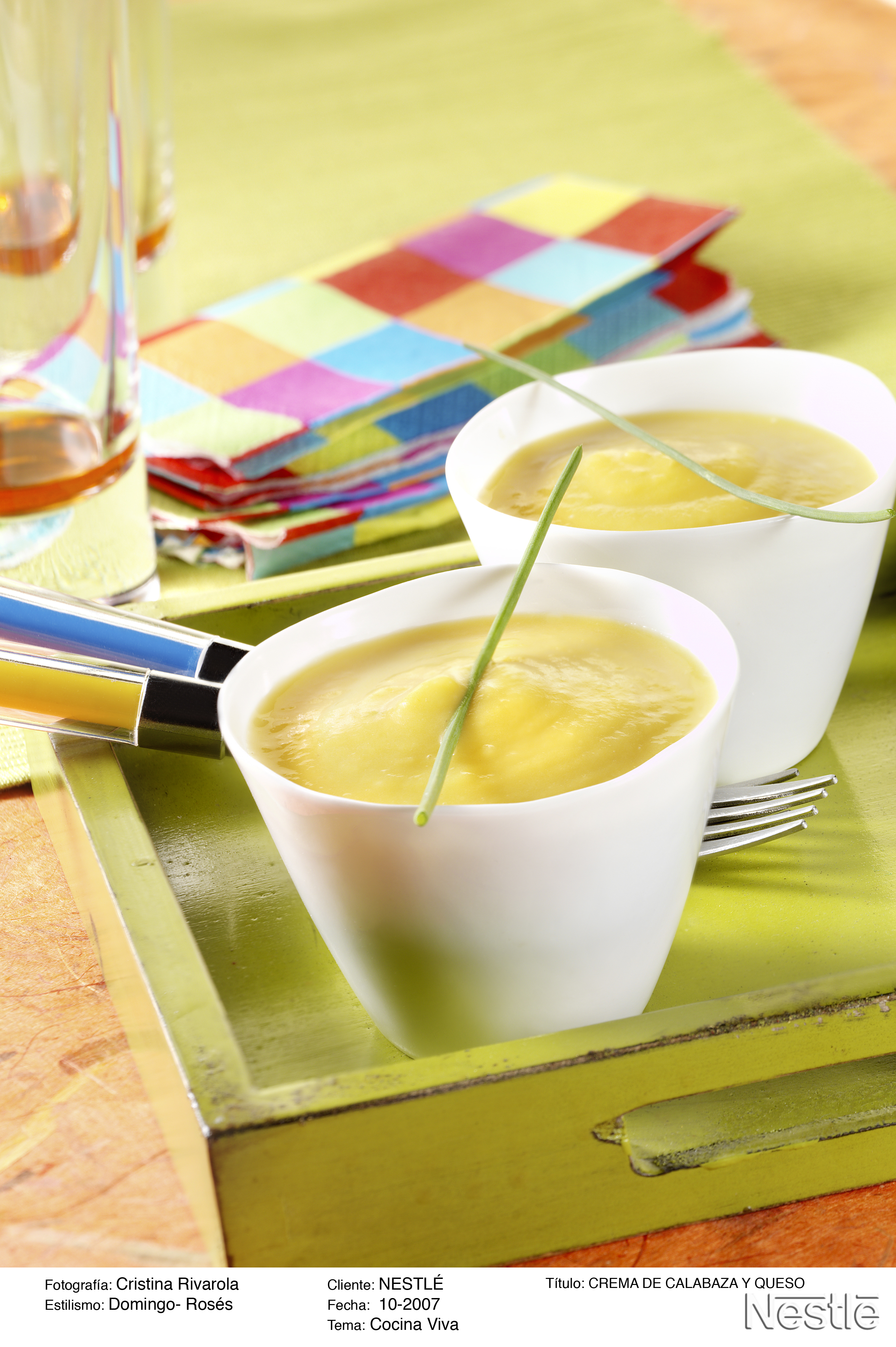 Sopa de calabaza y queso