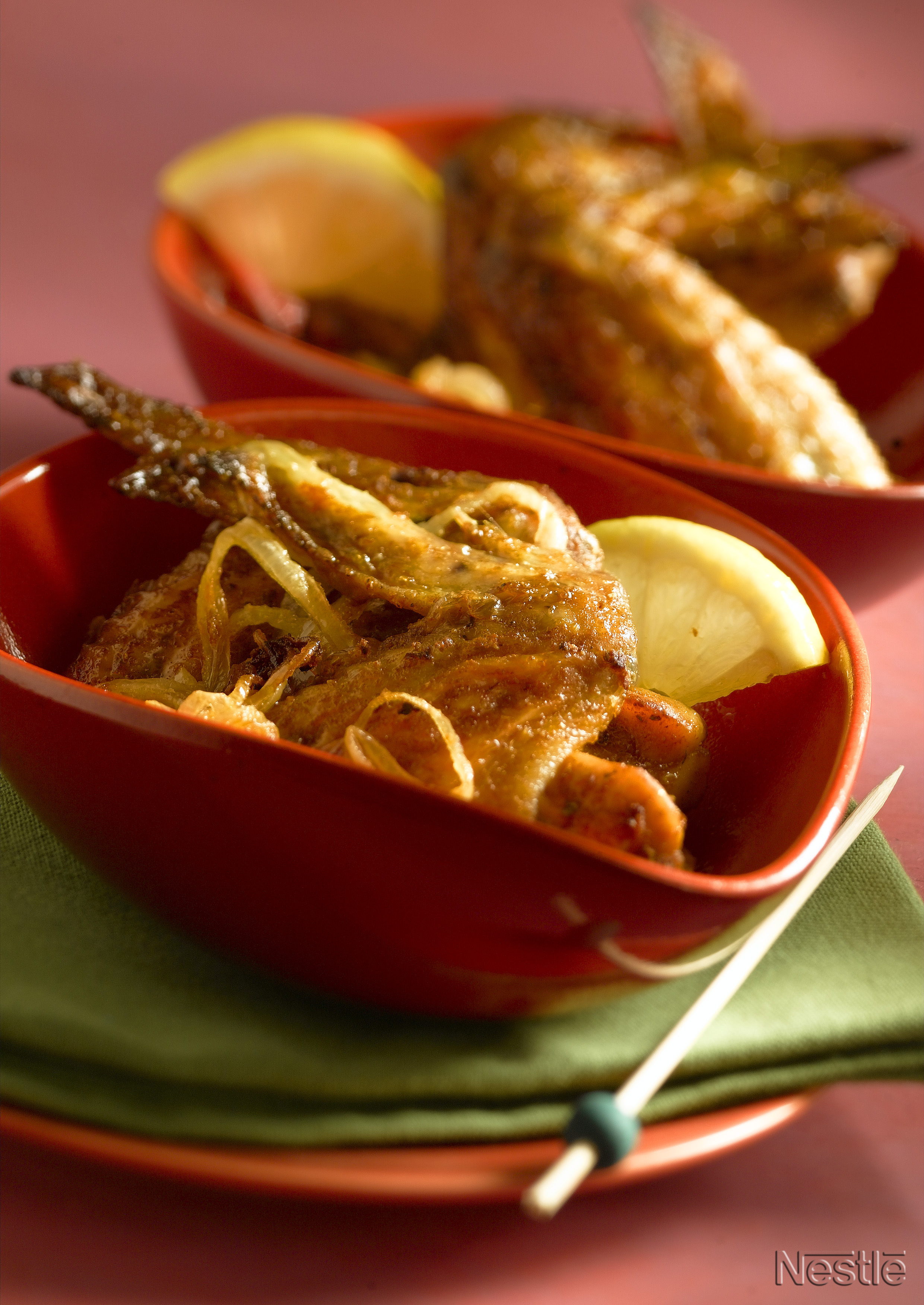 Alitas de pollo al estilo indio
