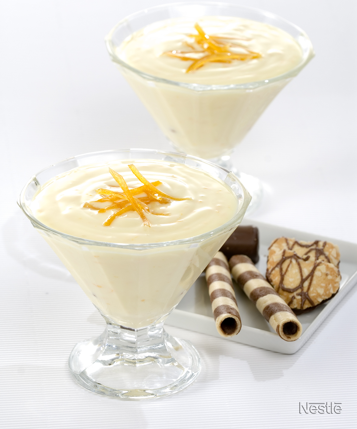Natillas a la naranja