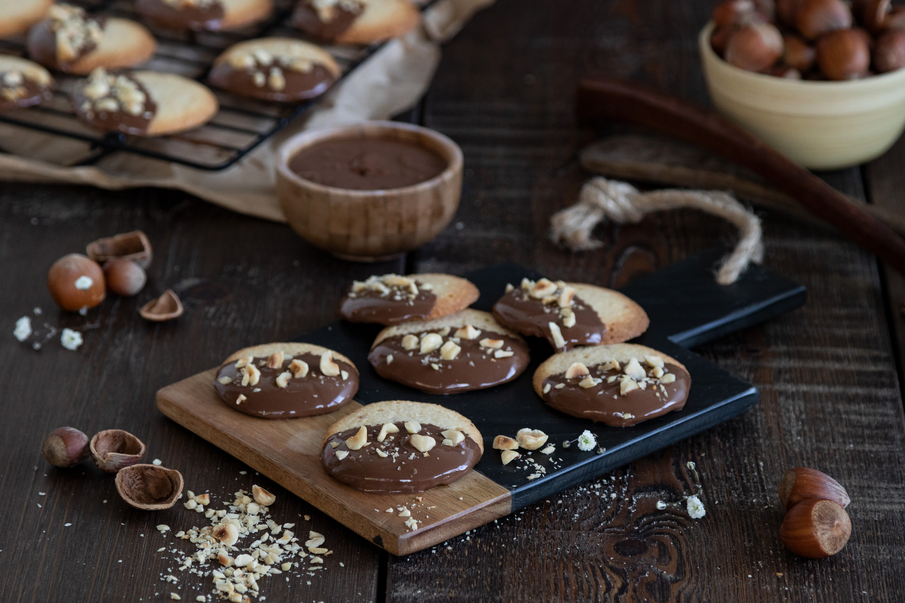 Galletas de avellana y chocolate con leche