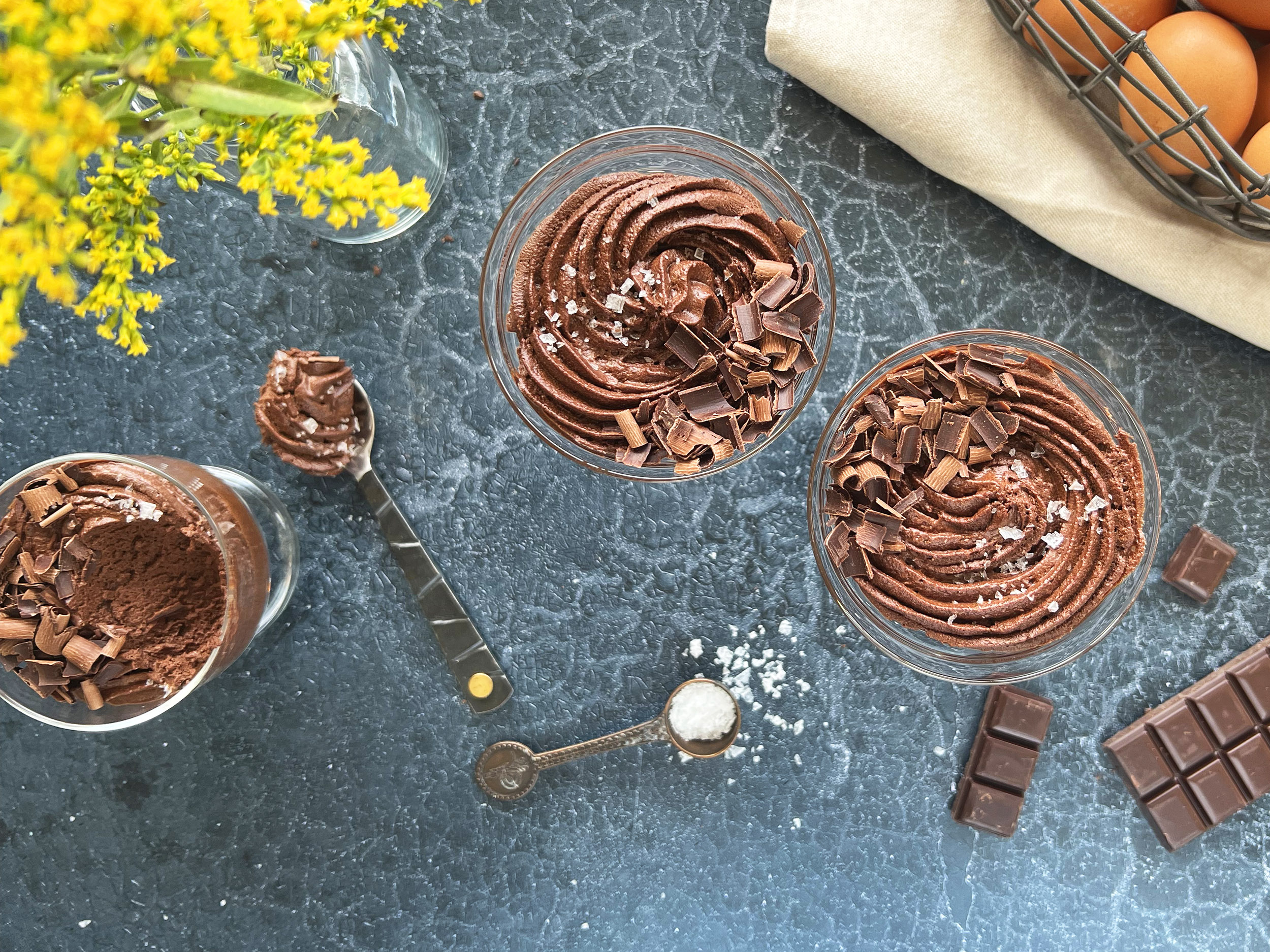 Mousse de chocolate ligera
