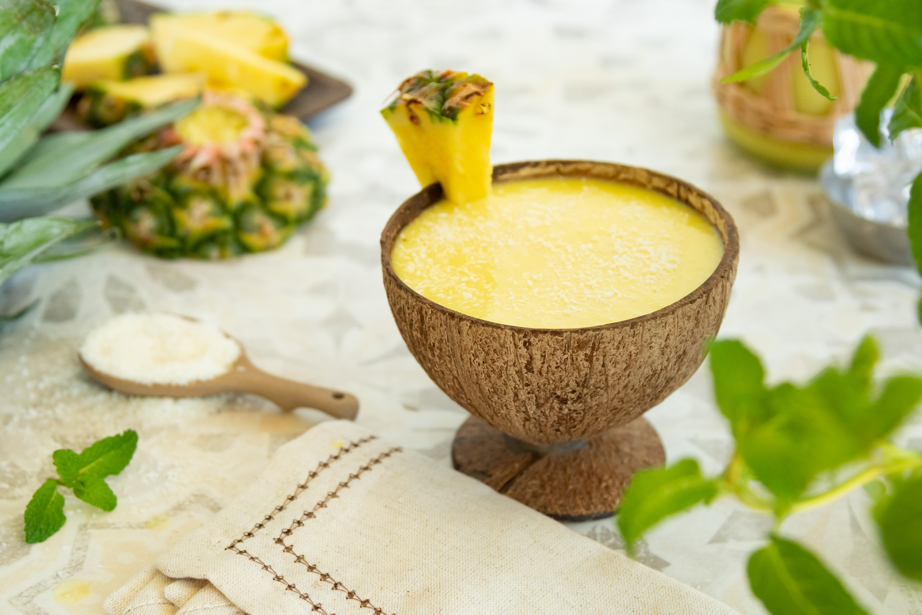 Batido de piña y coco