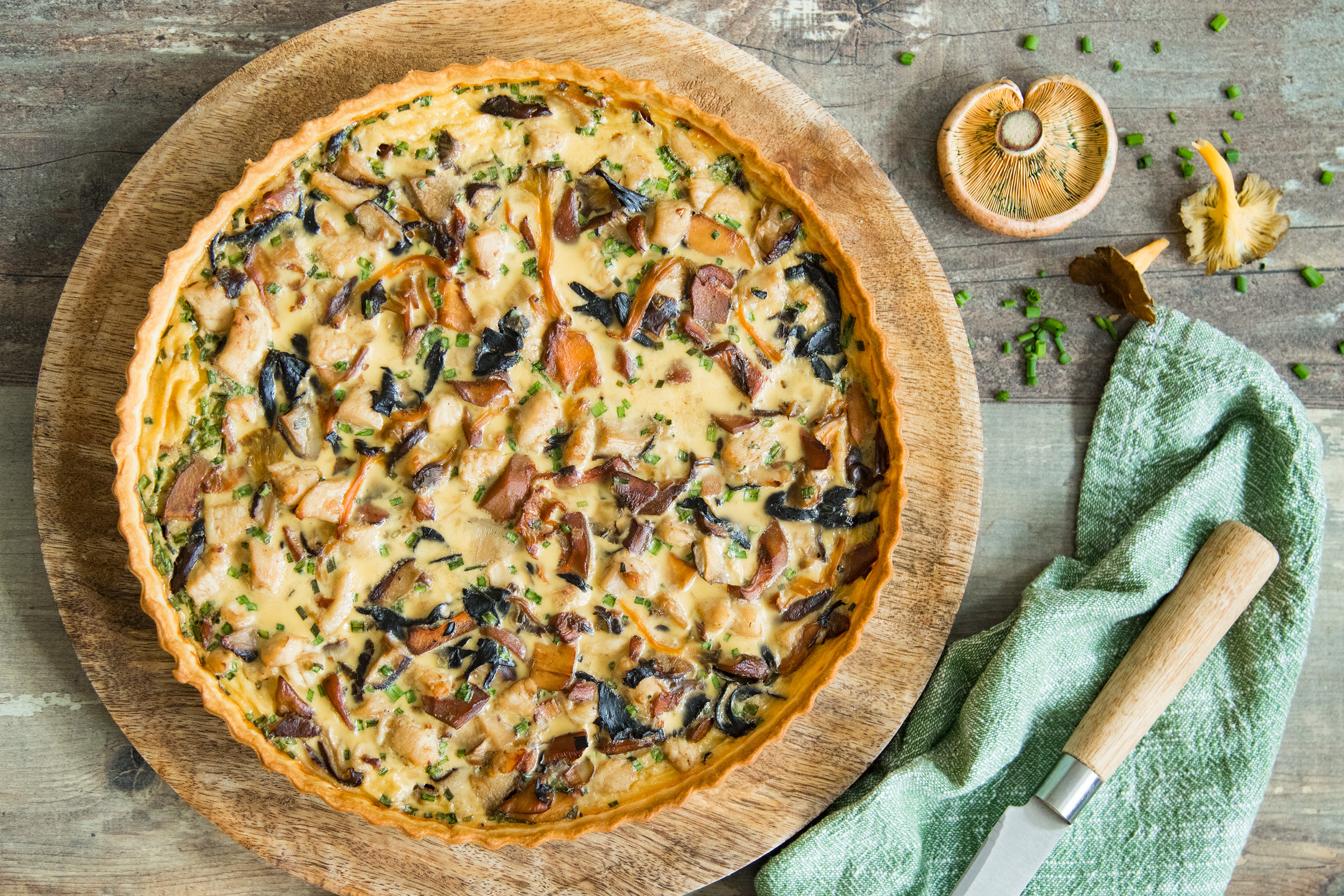 Quiche de pollo y setas-image
