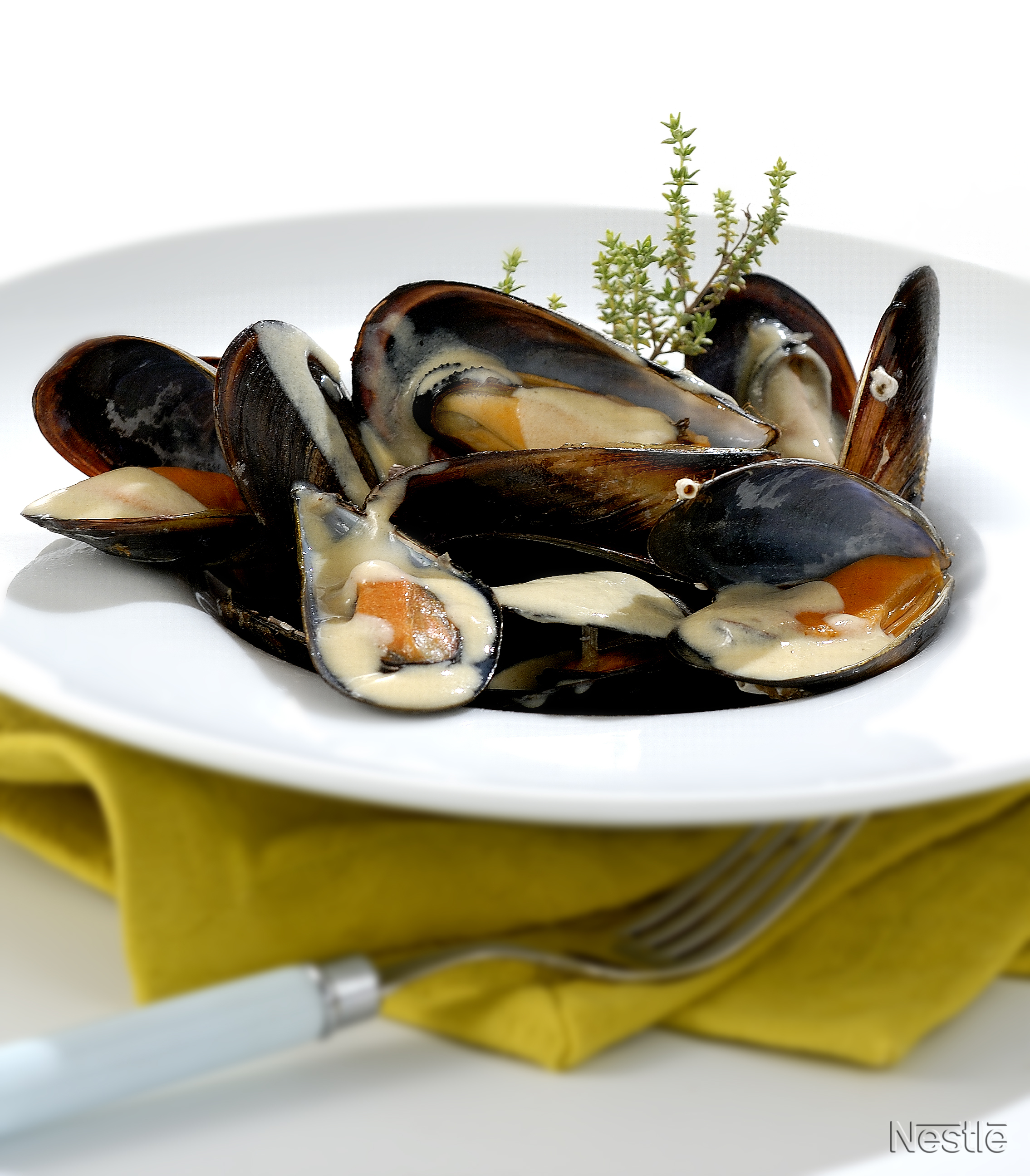Mejillones a la crema