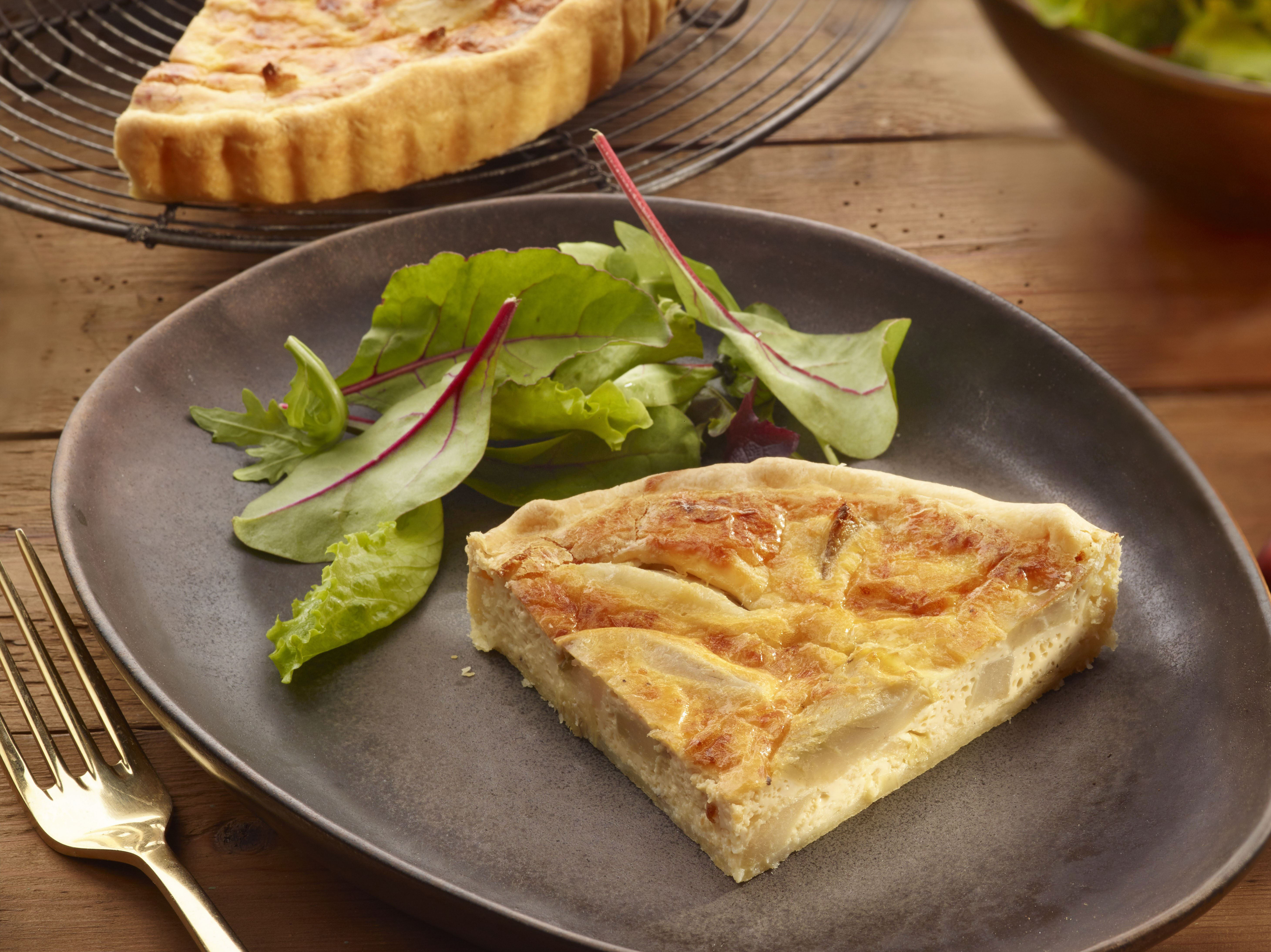 Quiche de alcachofas y gruyer