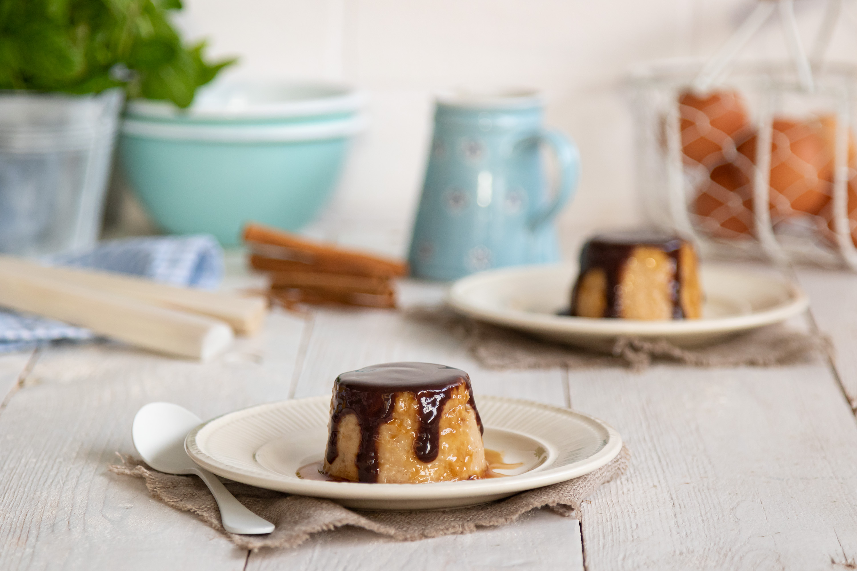 Flan de plátano