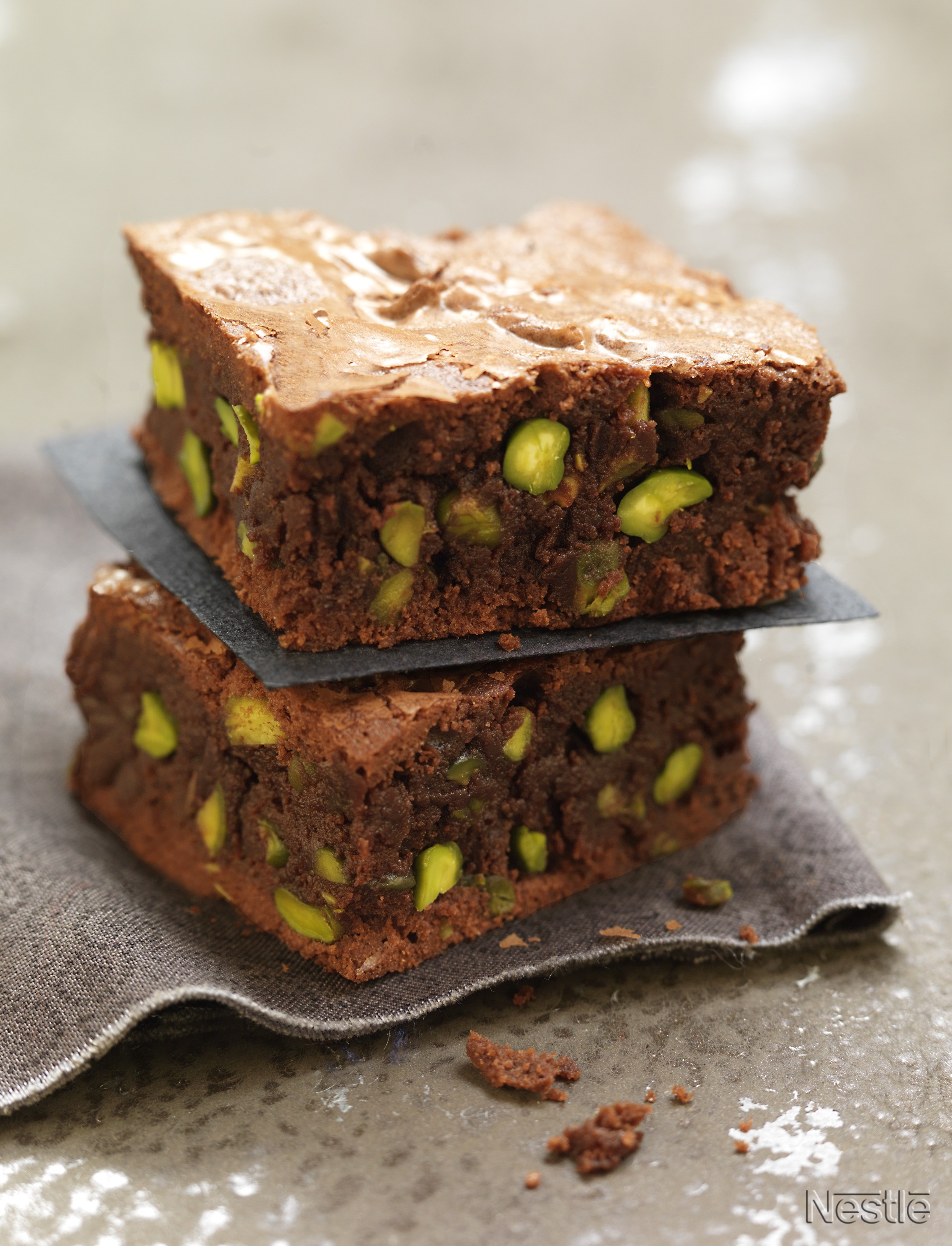 Brownie con pistachos