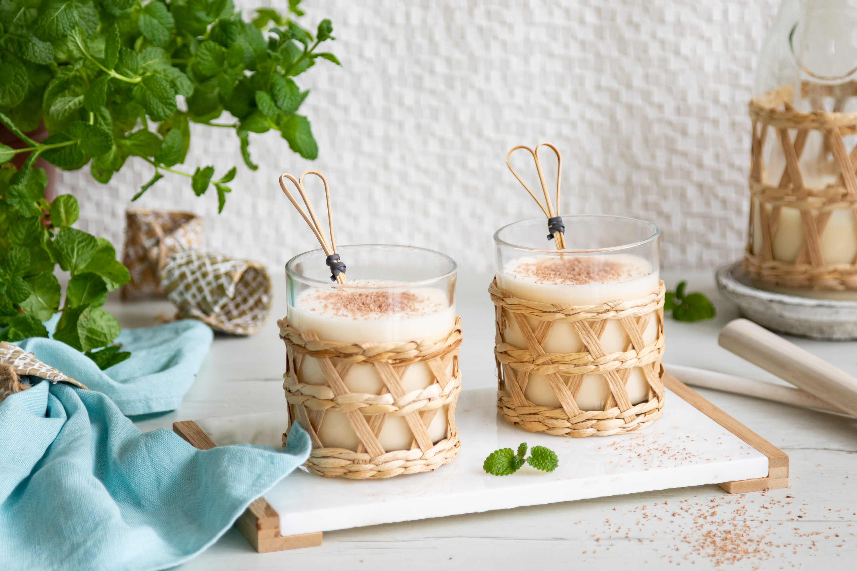 Batido de helado de vainilla y yogur
