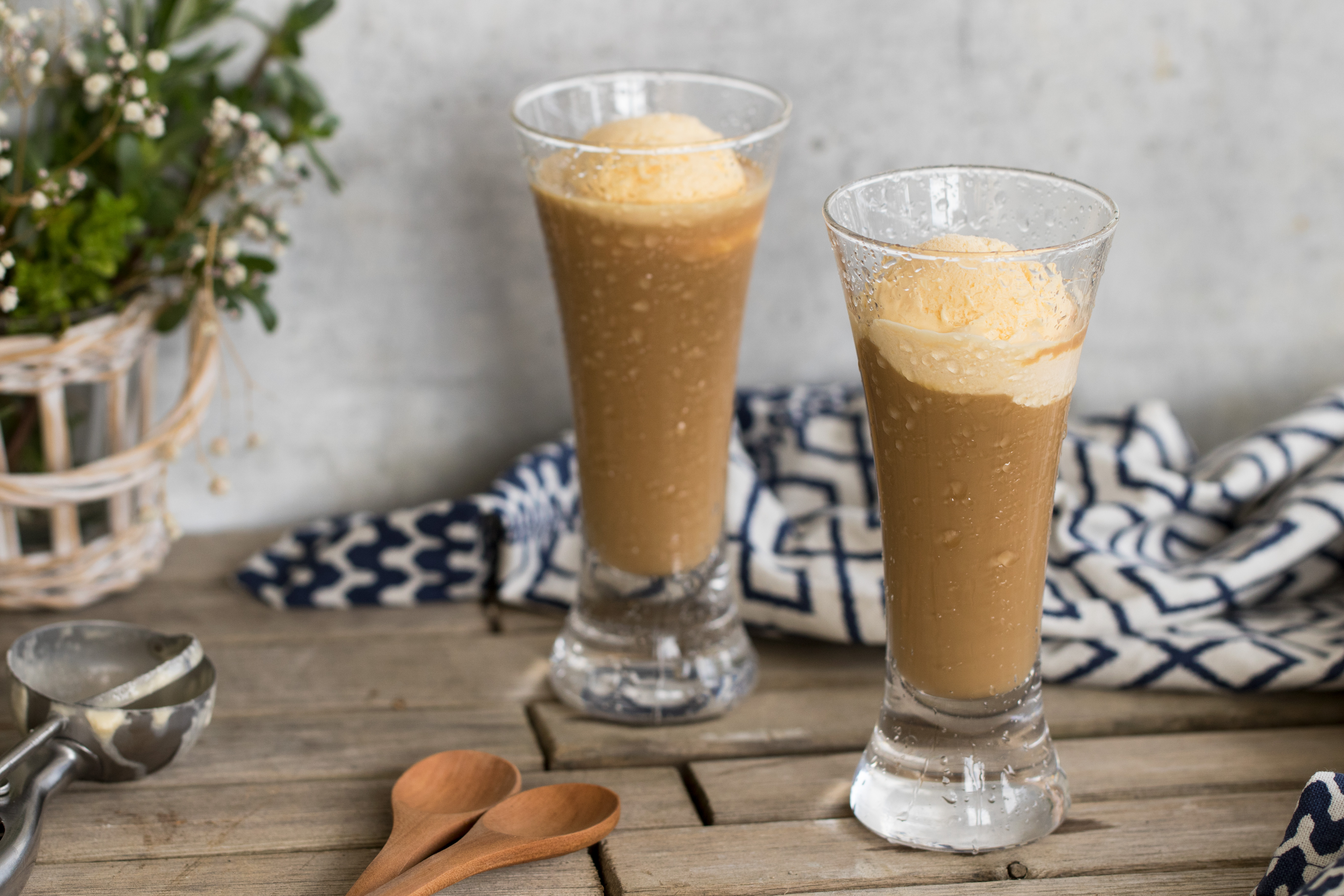 Batido de café y caramelo