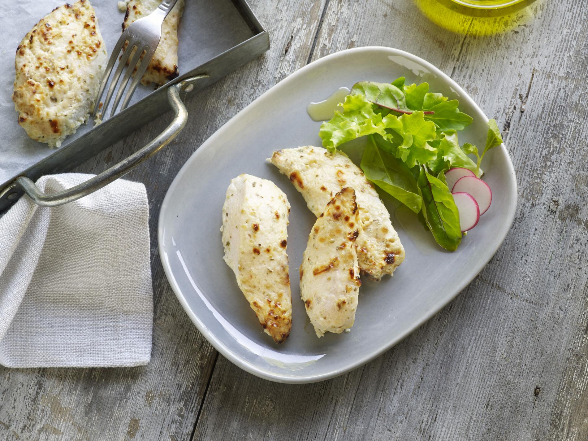 Pollo al horno con parmesano y yogur