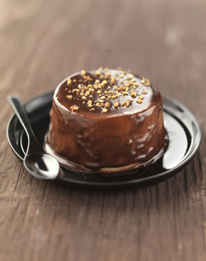 Bavarois de peras con chocolate
