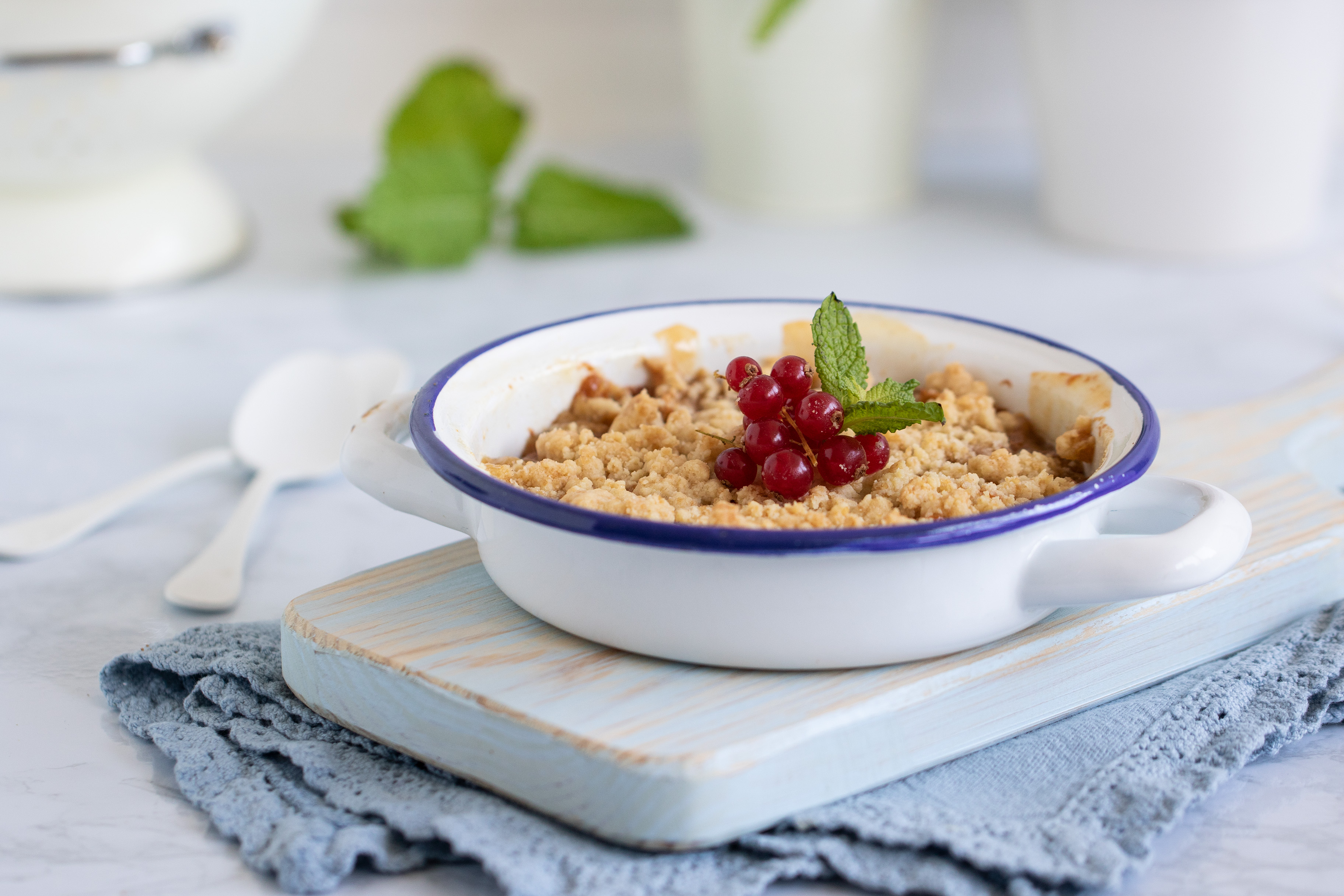 Crumble de manzana al caramelo