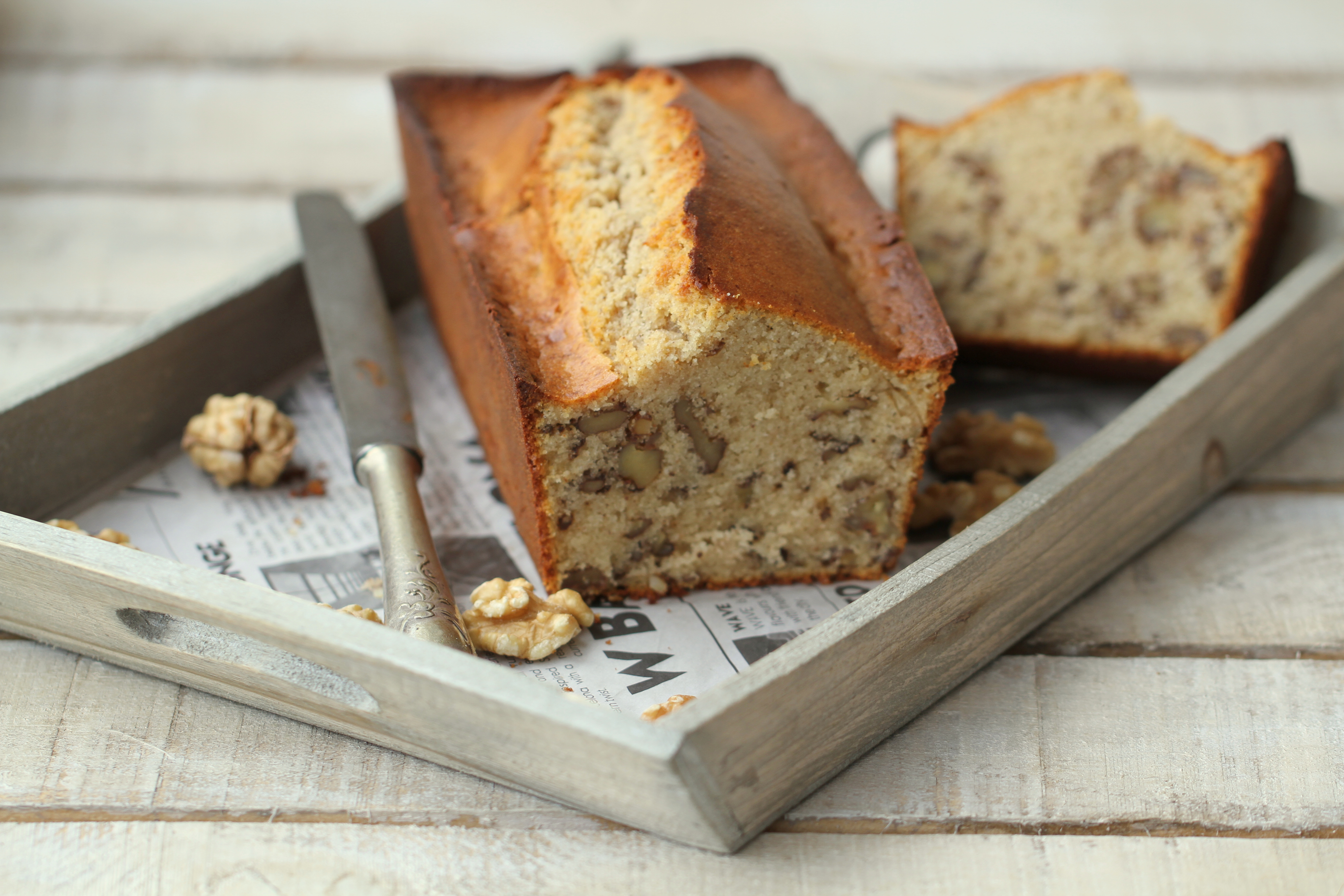 Plum cake de leche condensada y nueces