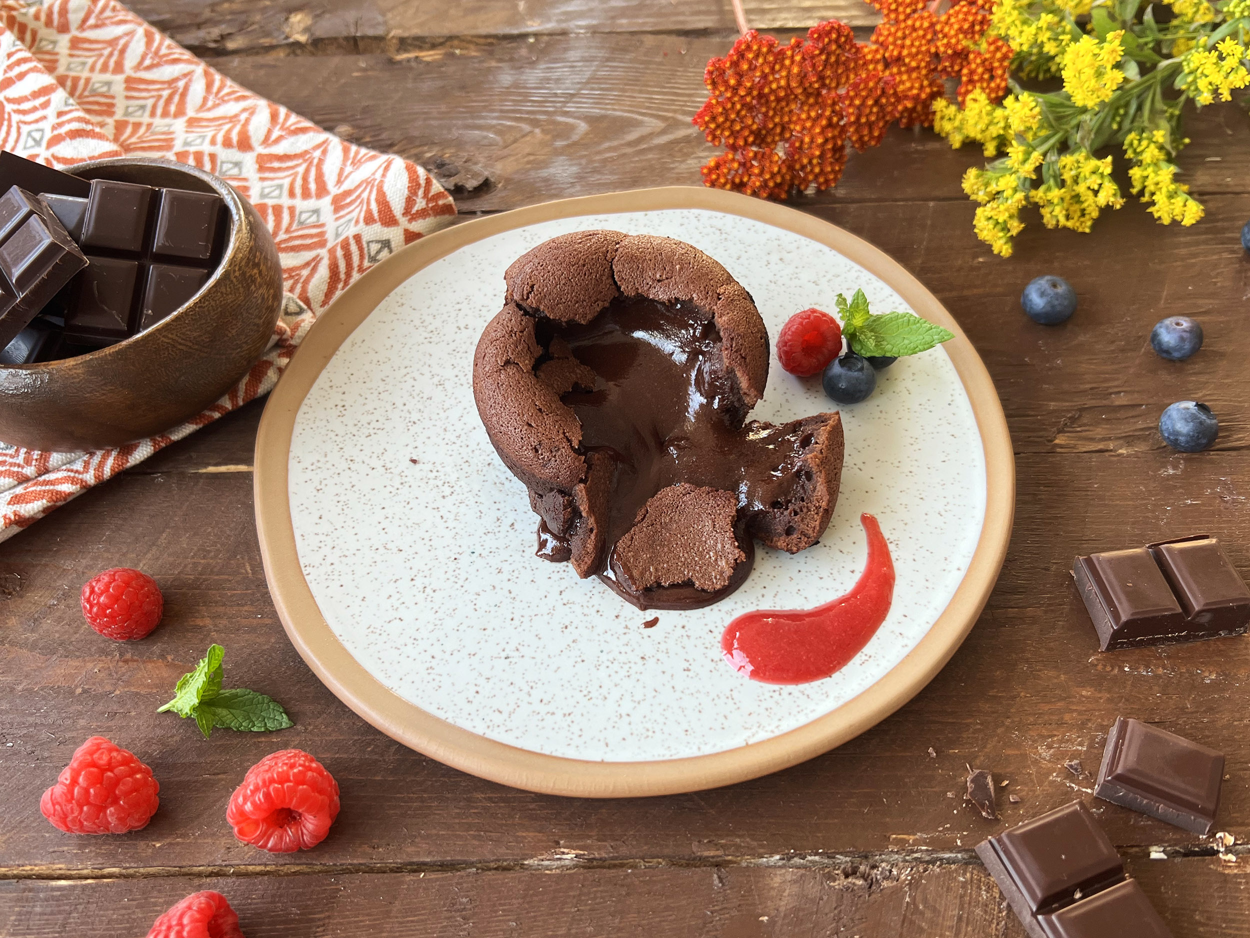 Coulant de chocolate negro