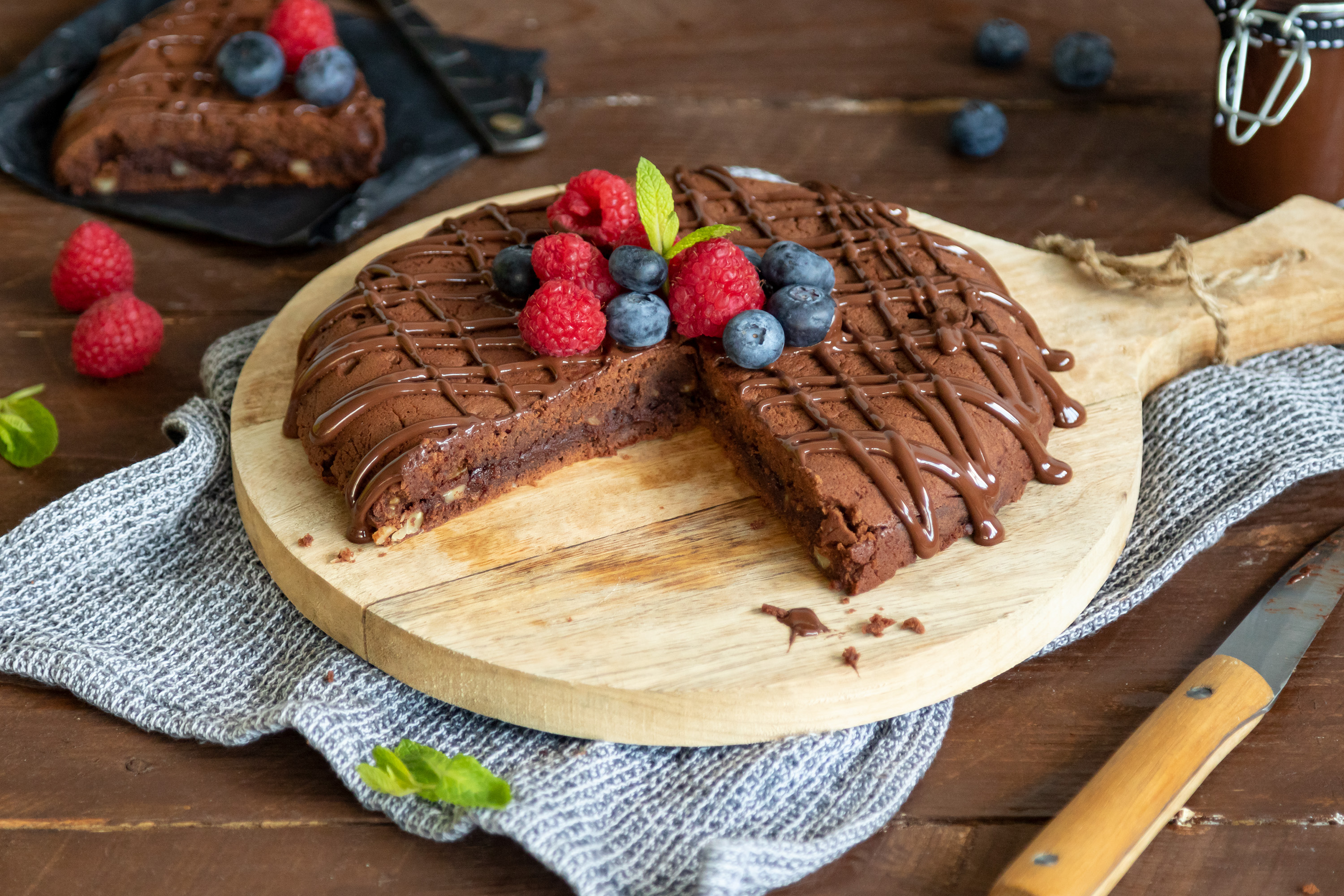 Brownie en sartén