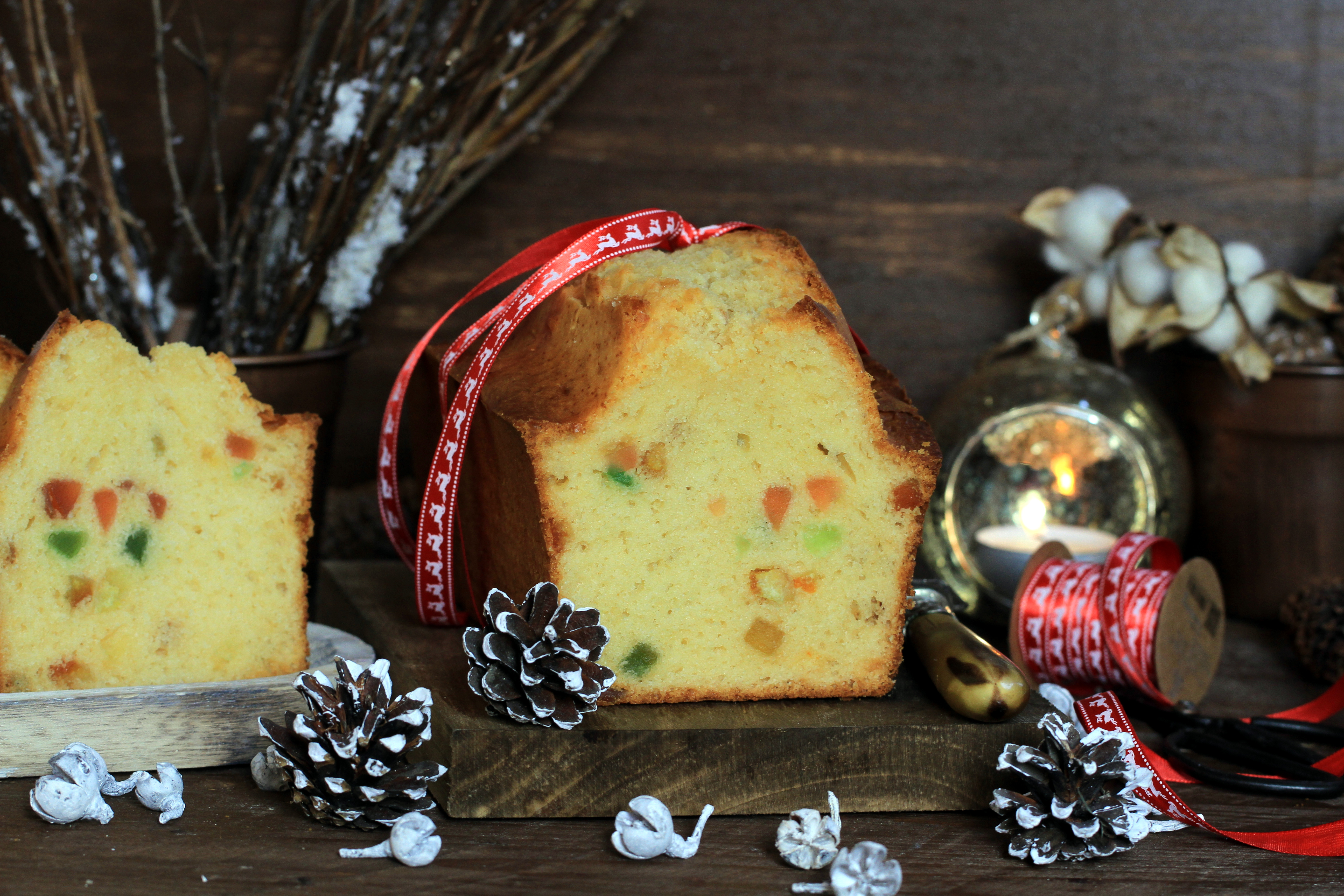 Bizcocho Navideño con fruta confitada