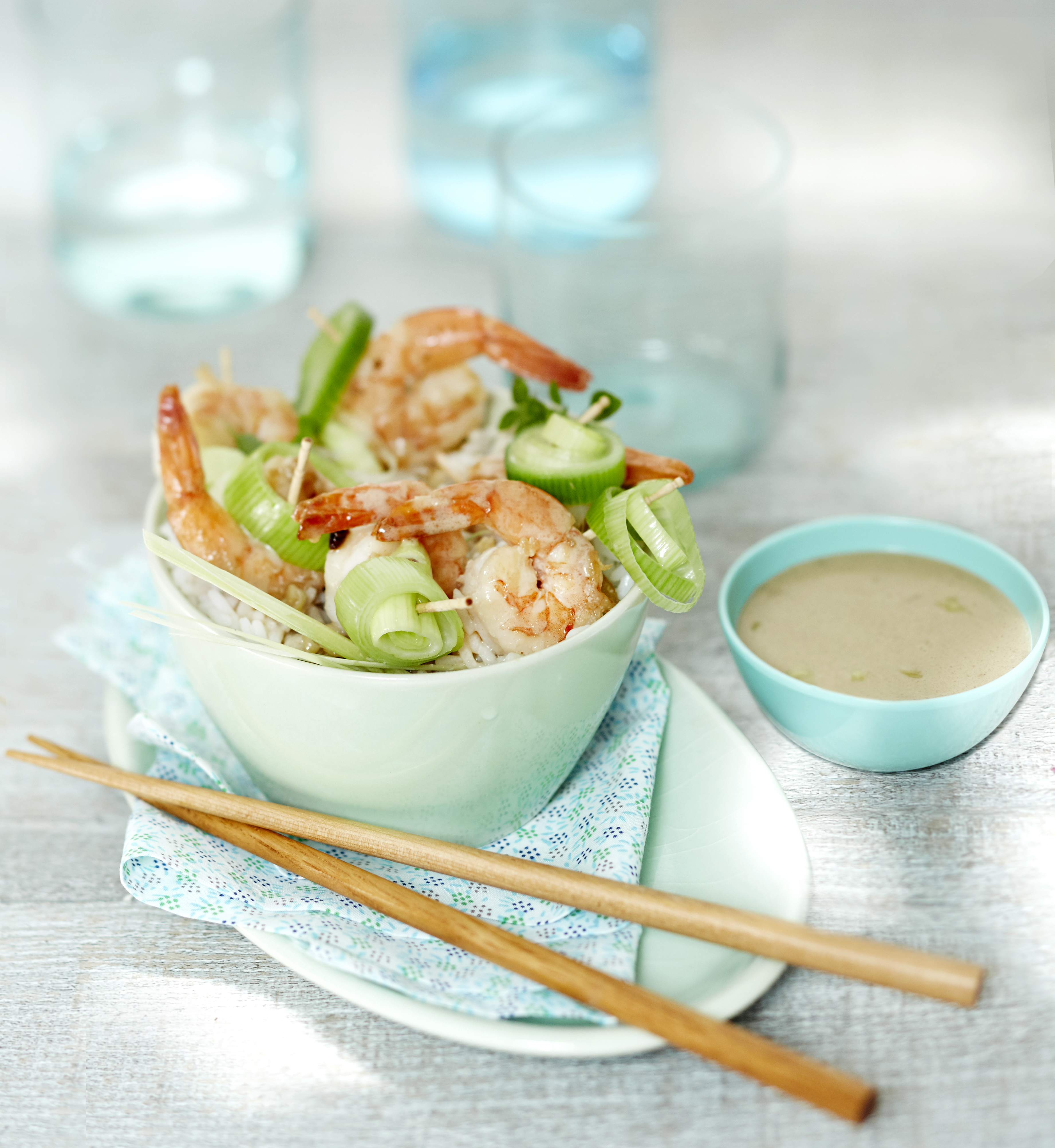 Gambas marinadas al estilo asiático