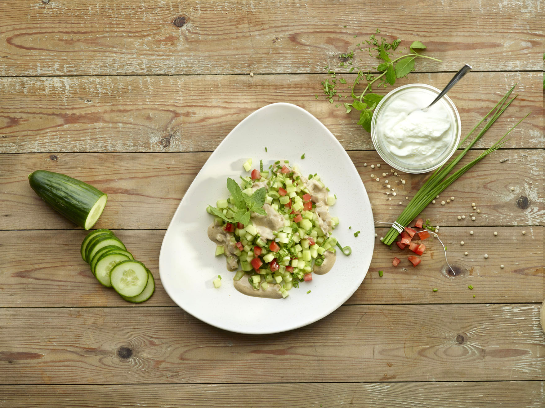 Ensalada de pepino y yogur