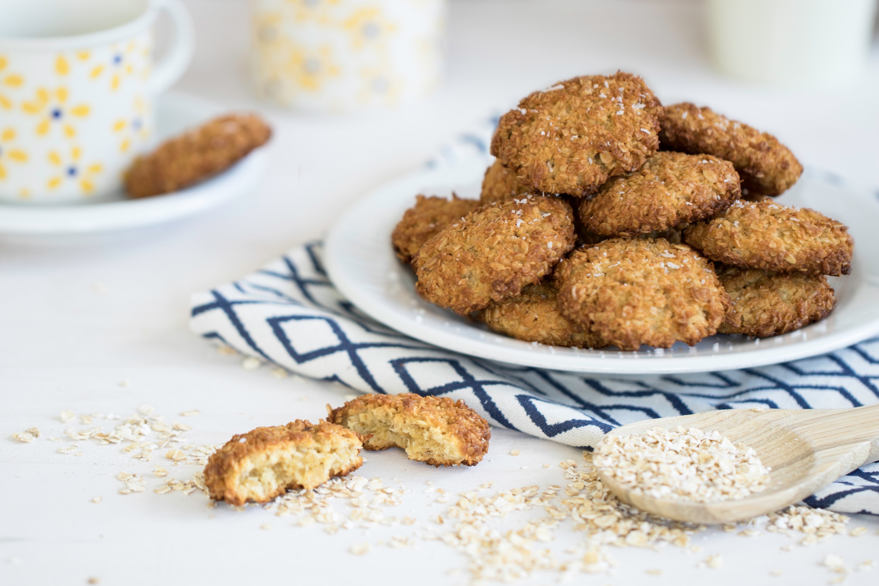 Galletas de avena, leche condensada y coco