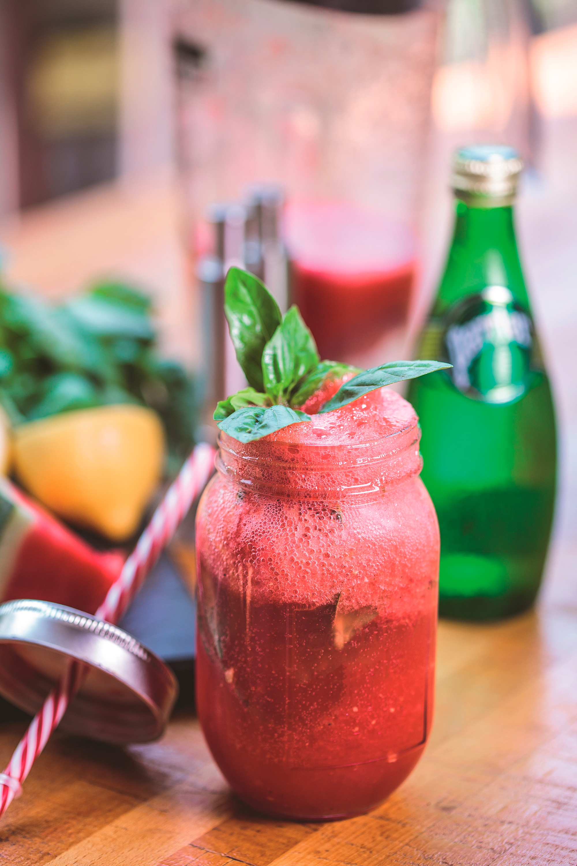 Coctel Sandía y albahaca Perrier