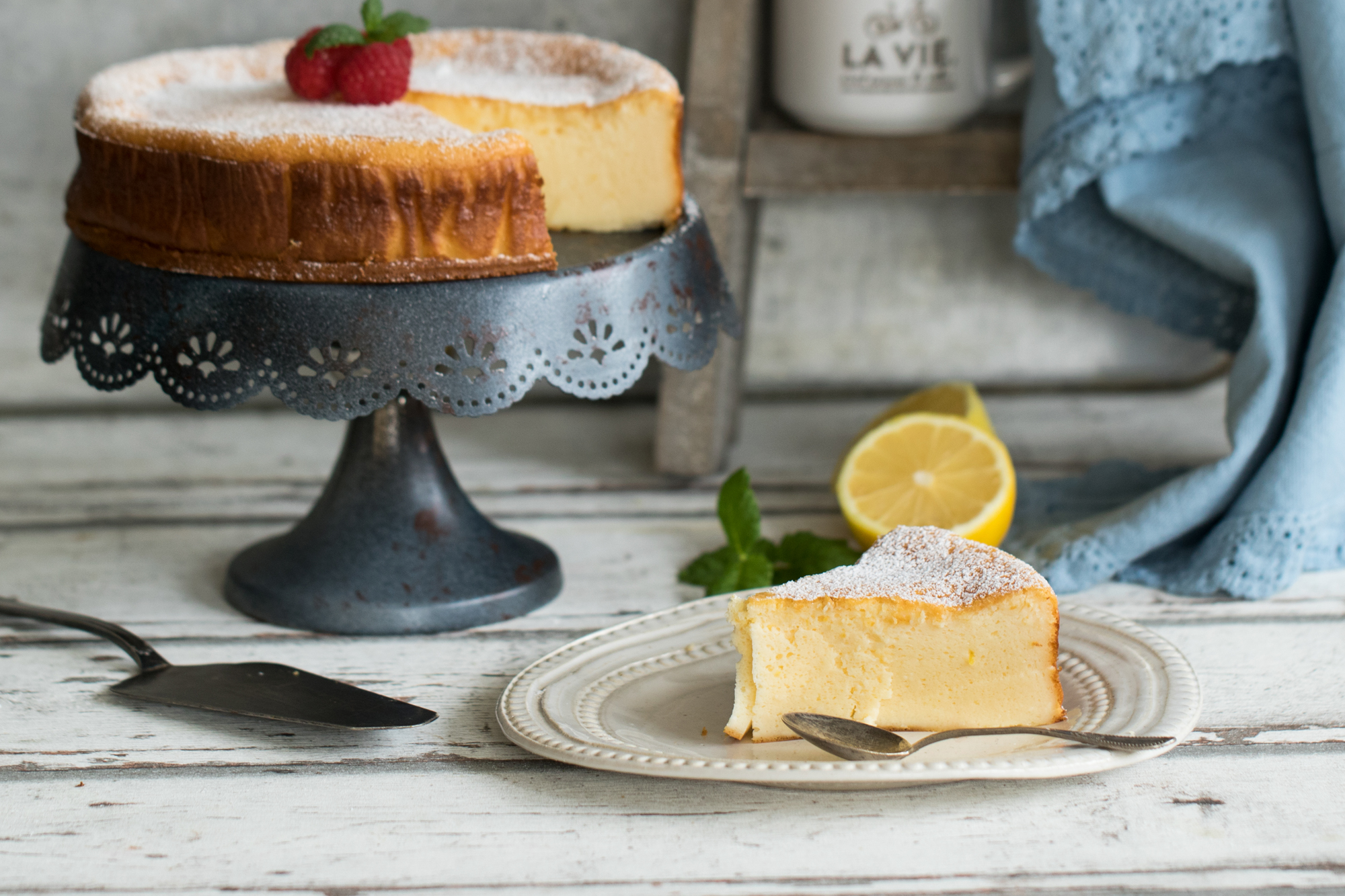 Tarta de queso y limón al horno