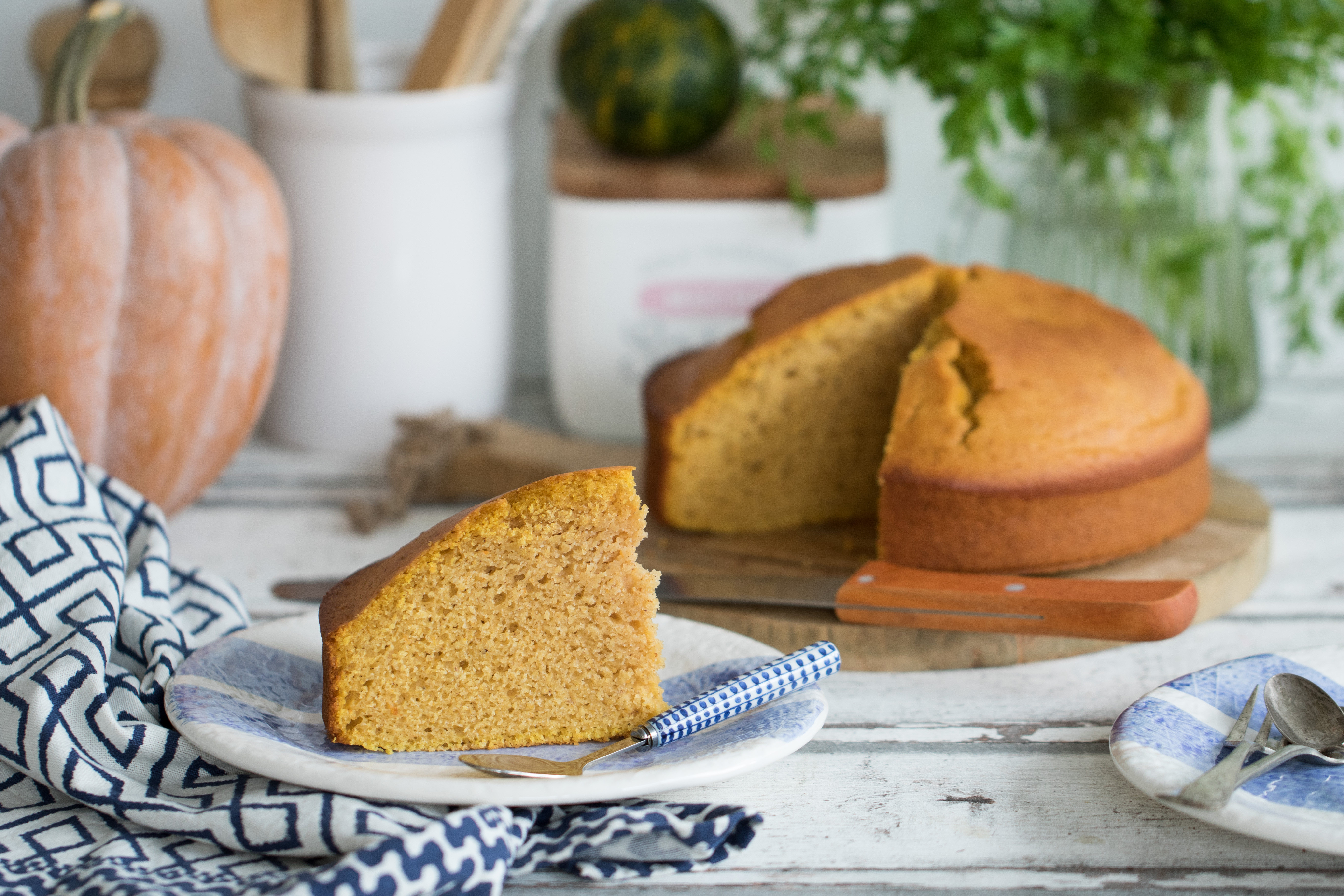 Bizcocho de calabaza y leche condensada