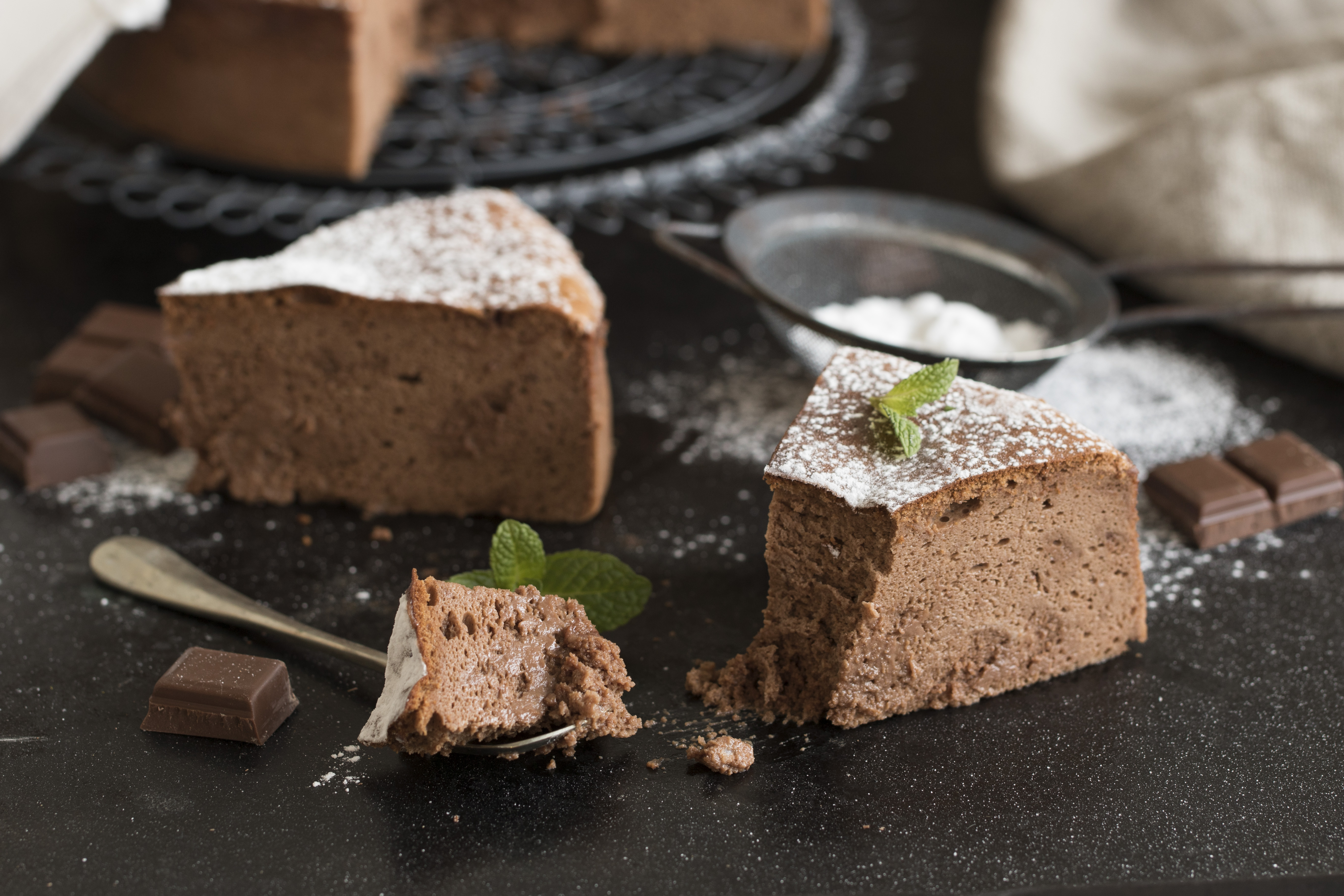 Tarta japonesa de queso y chocolate con leche