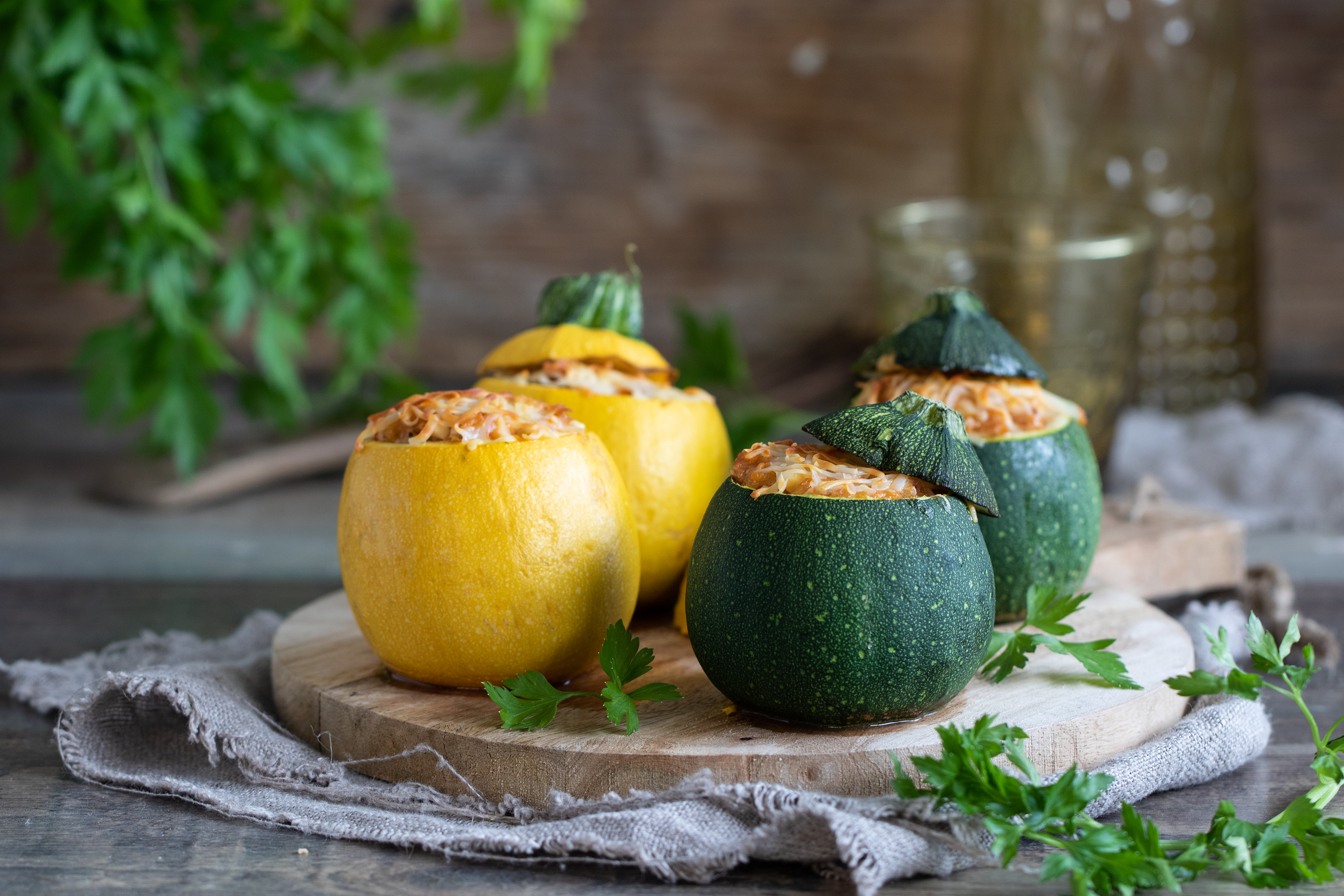 Calabacines rellenos de atún