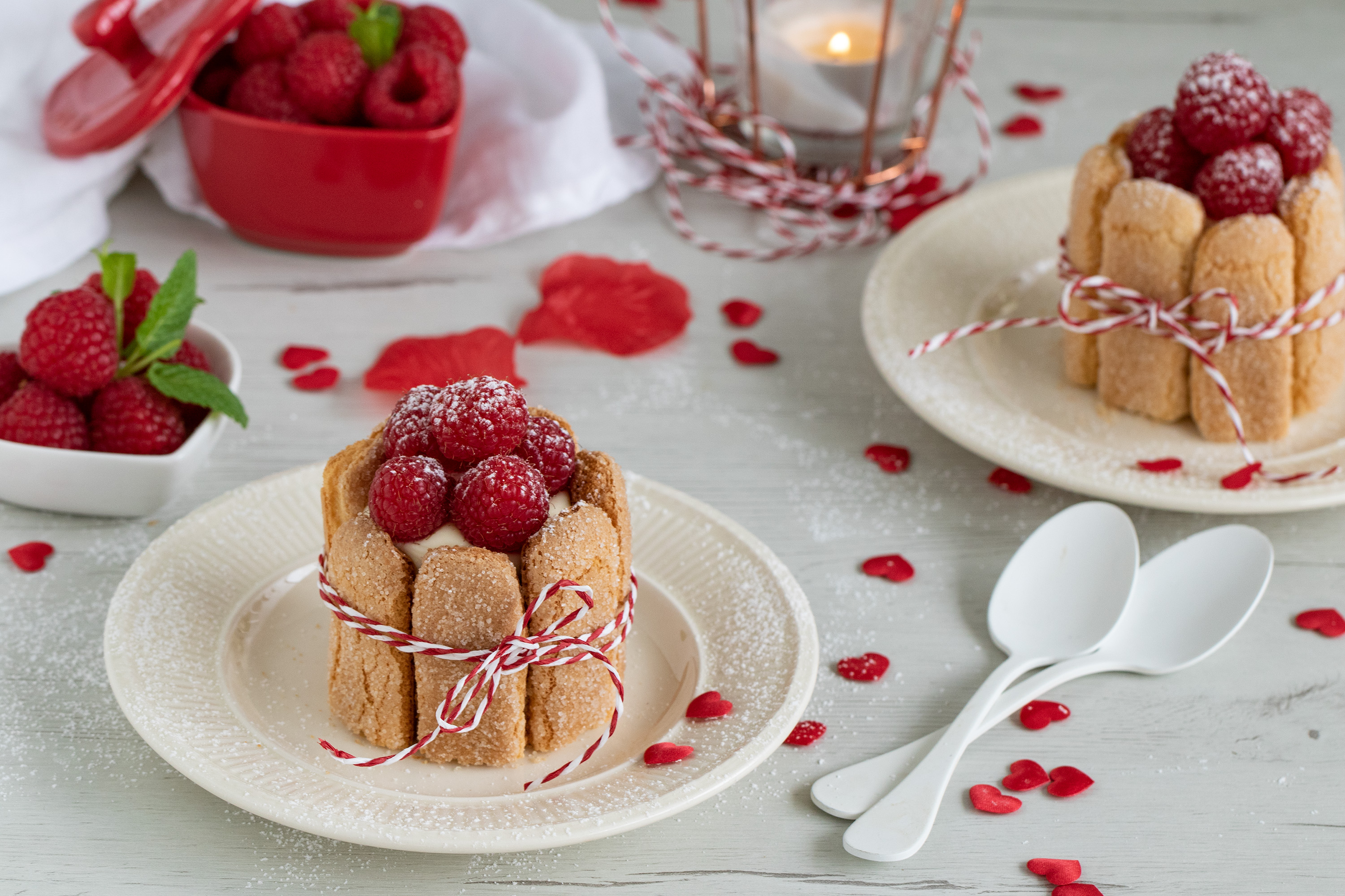 Charlota de leche condensada y limón para San Valentín
