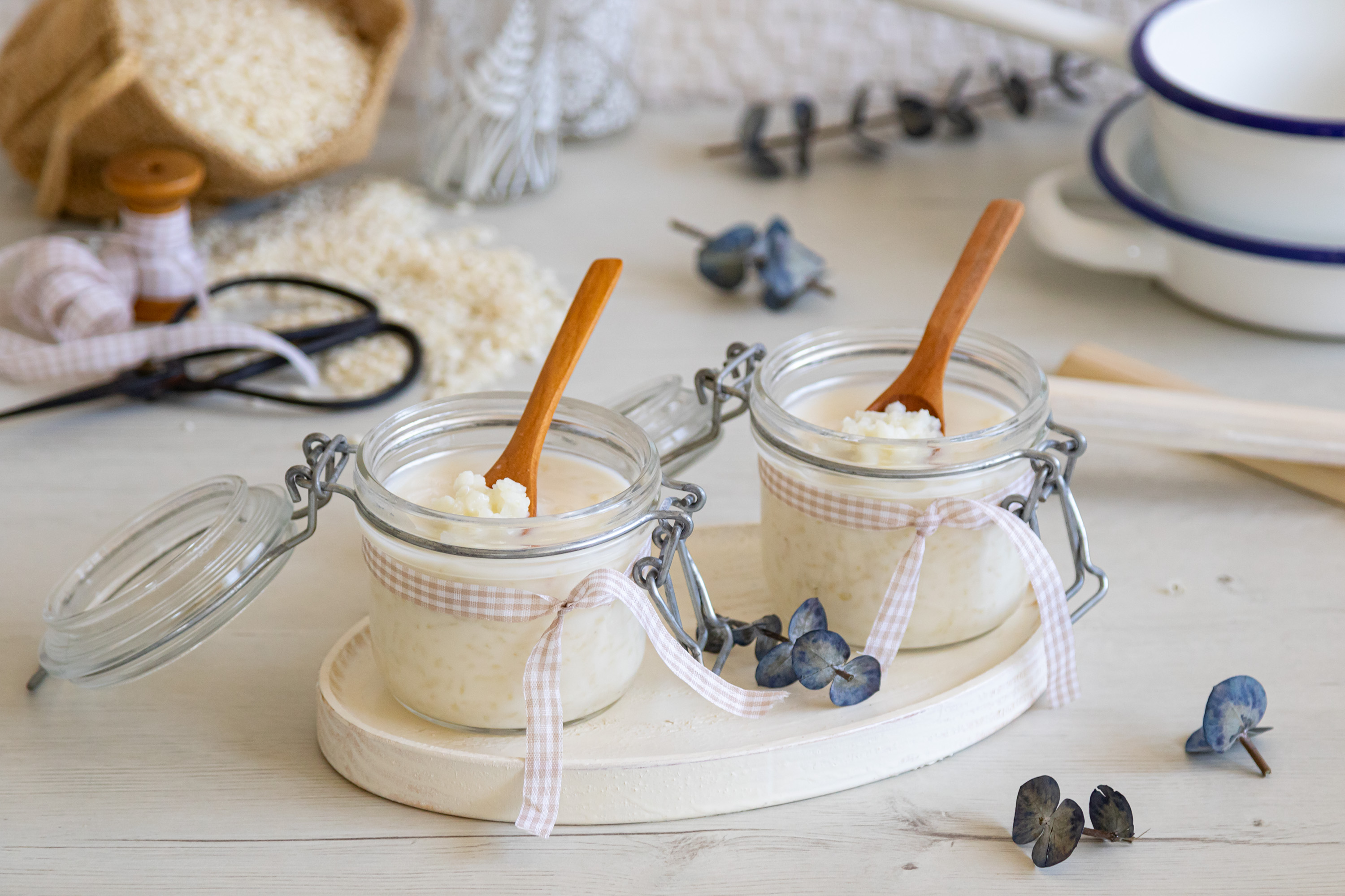Arroz con leche en microondas