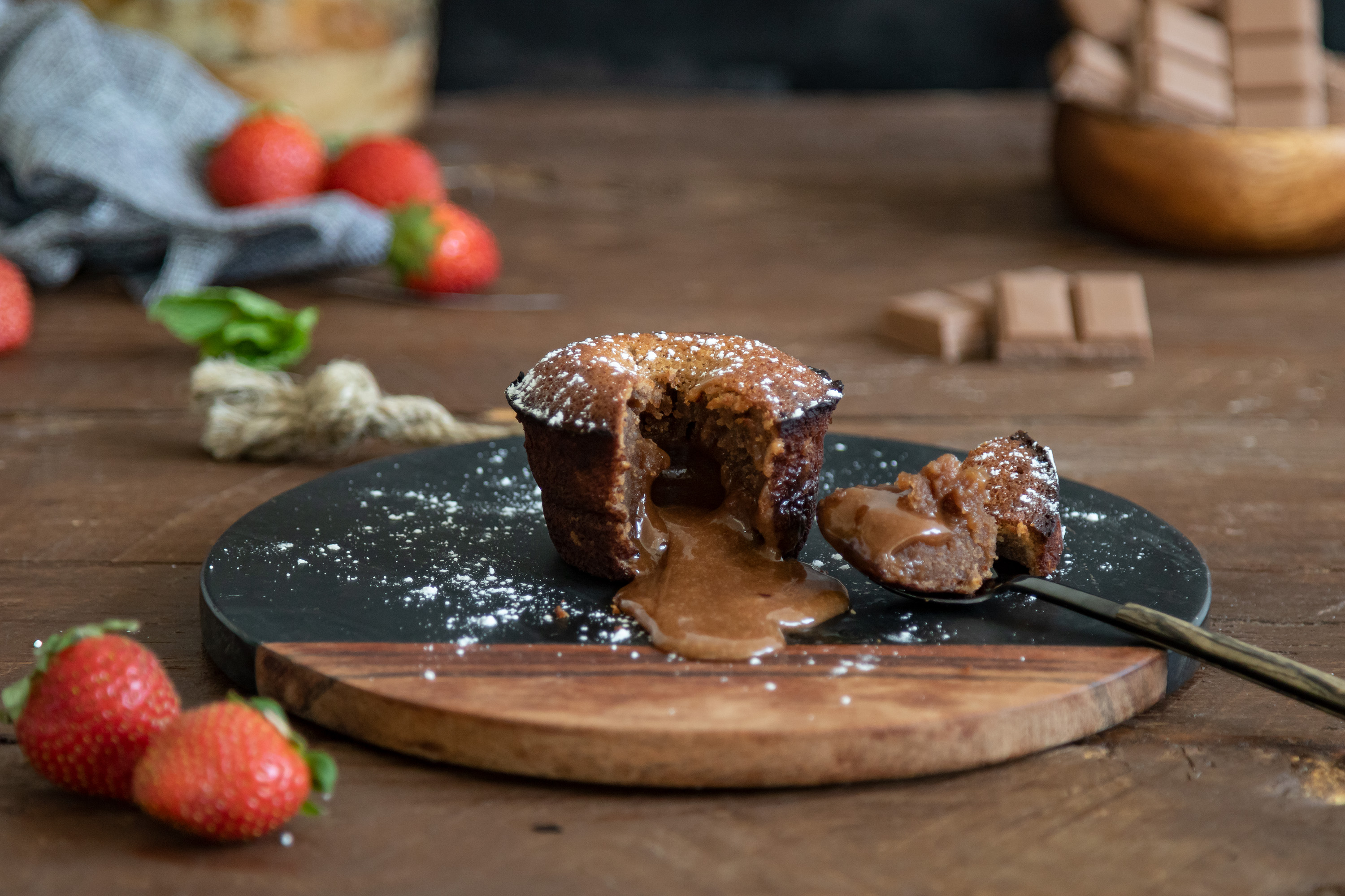 Coulant de chocolate crema de avellana