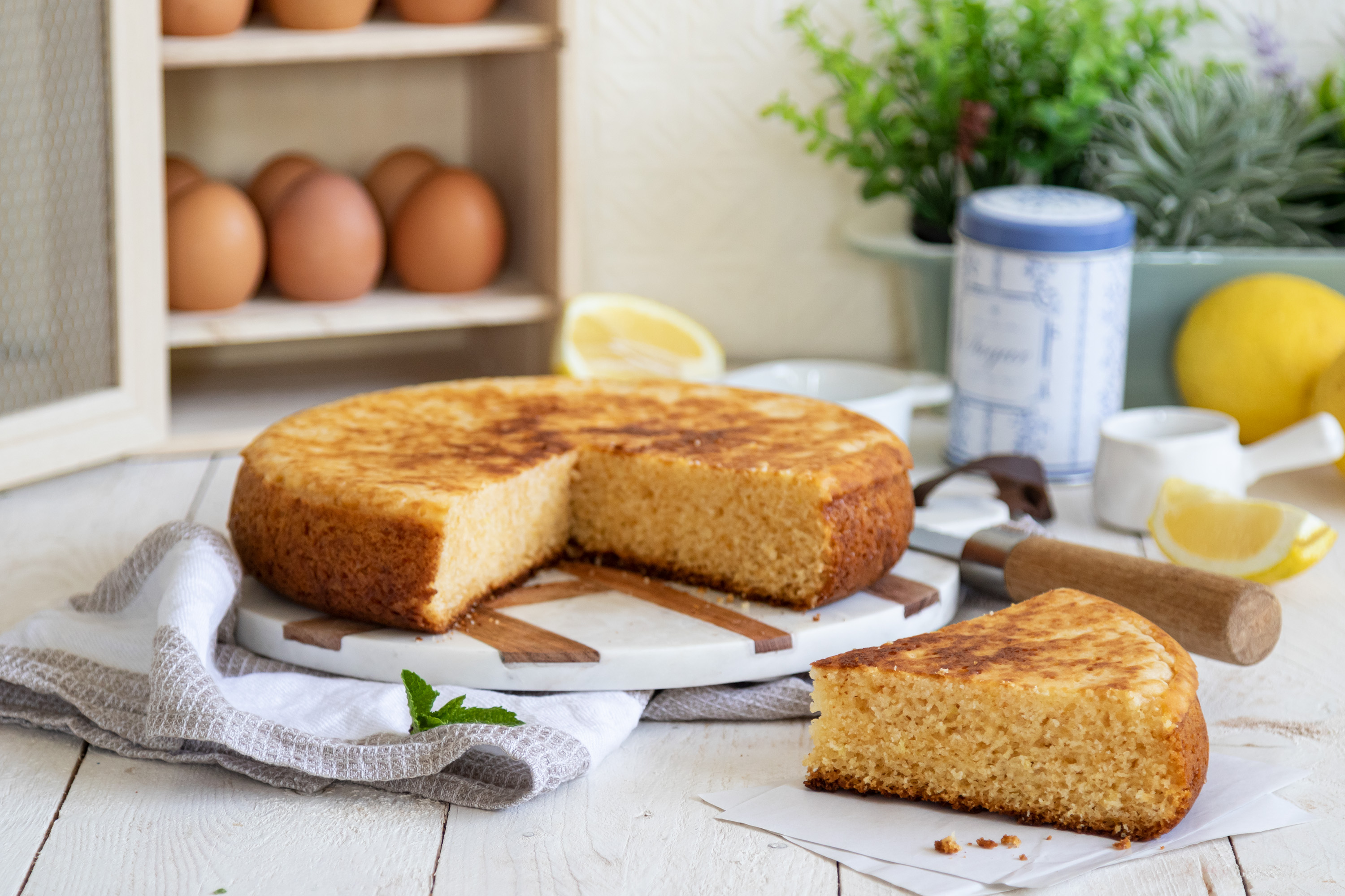 Bizcocho de leche condensada en sartén