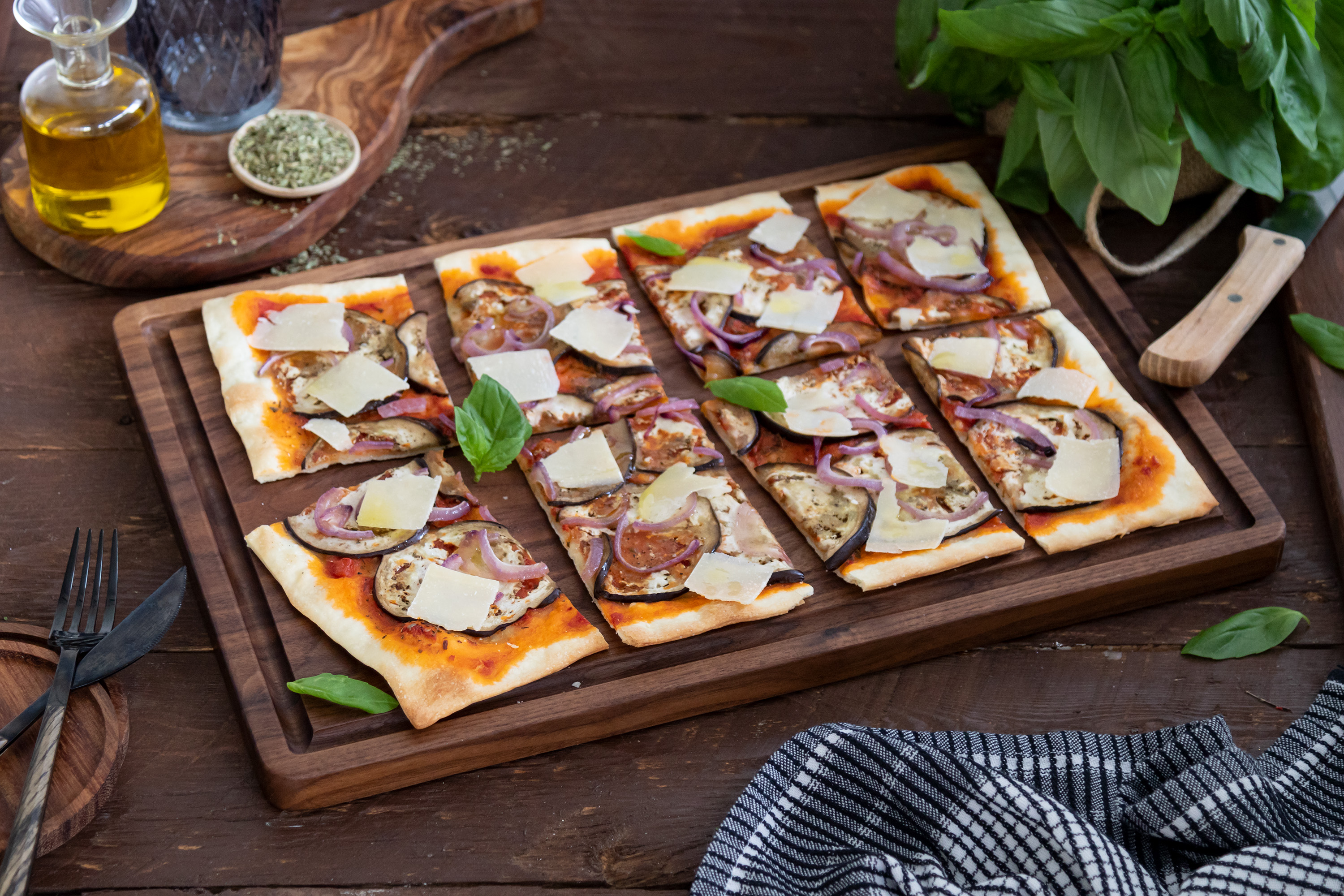 Pizza de berenjena