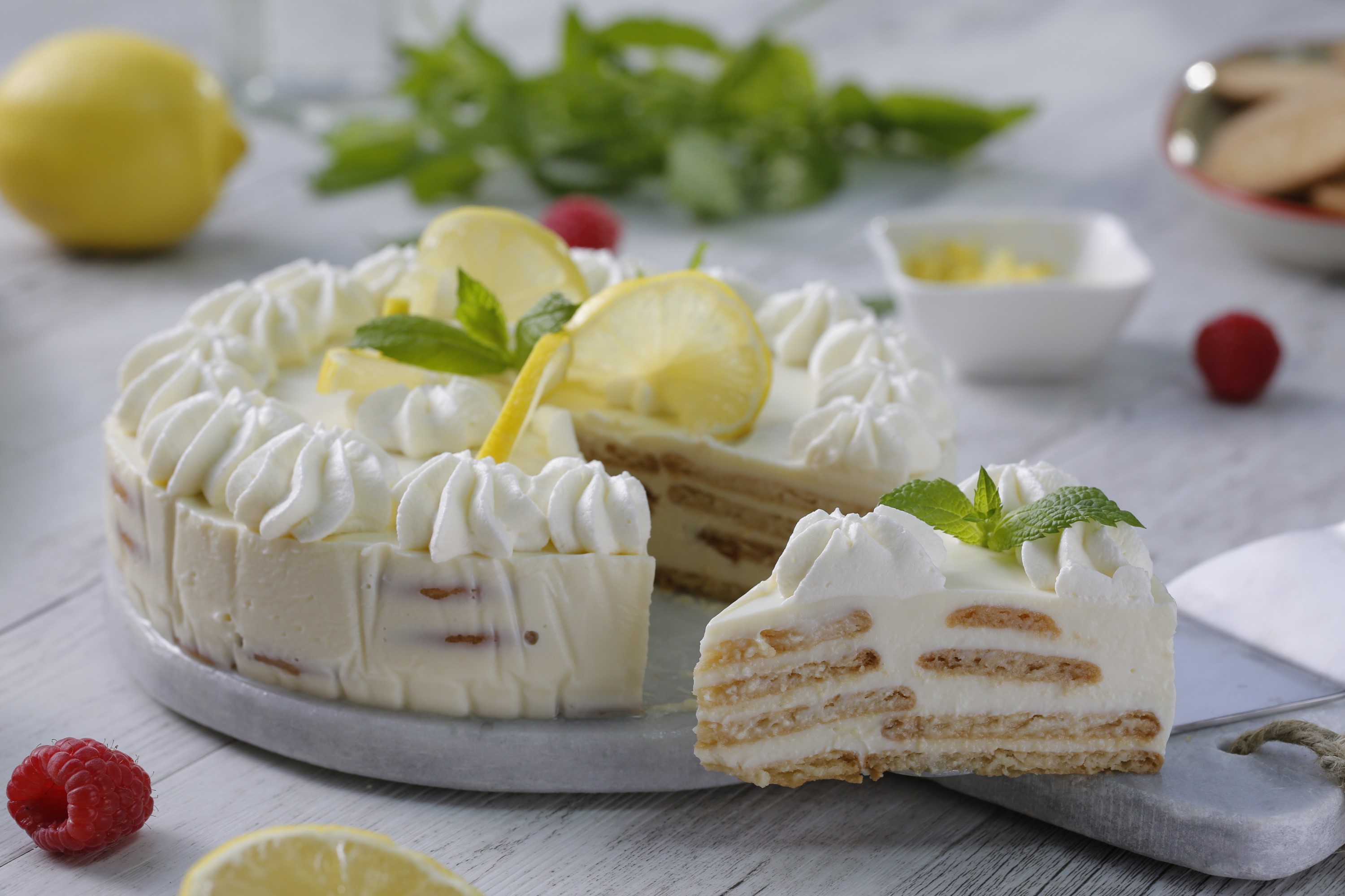 Tarta de limón con leche condensada