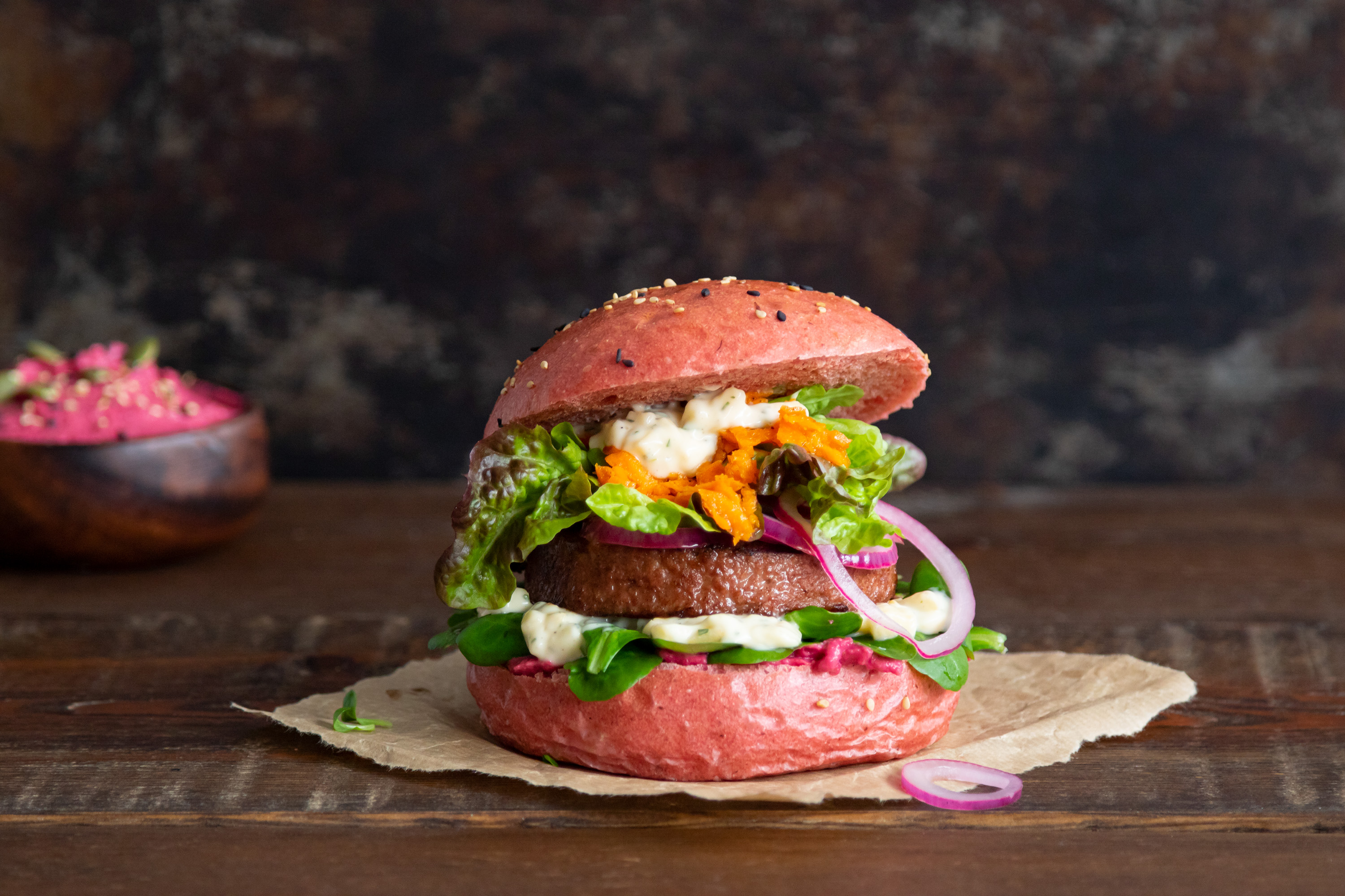 Sensational Burger con remolacha y manzana