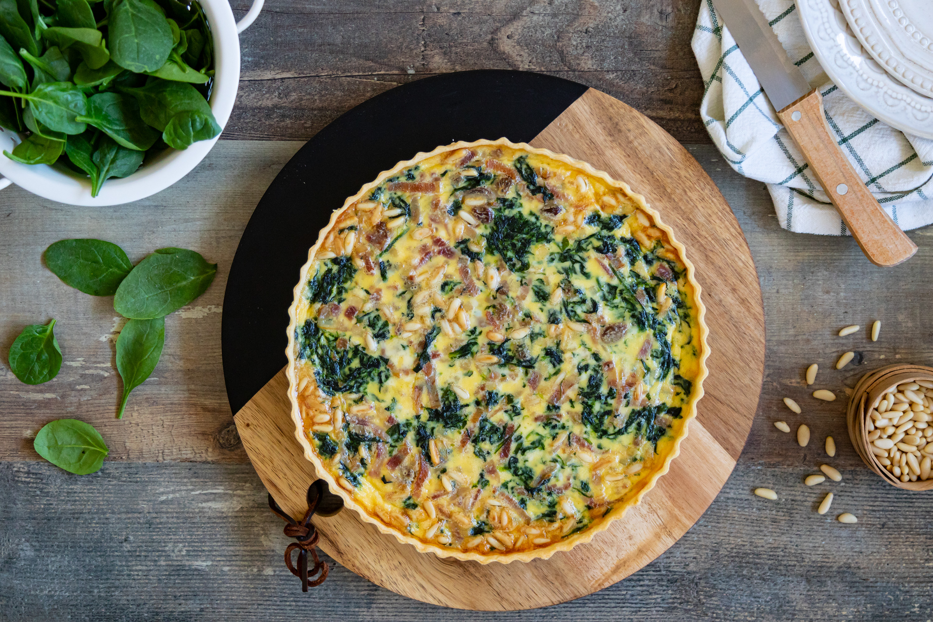 Quiche lorraine de espinacas