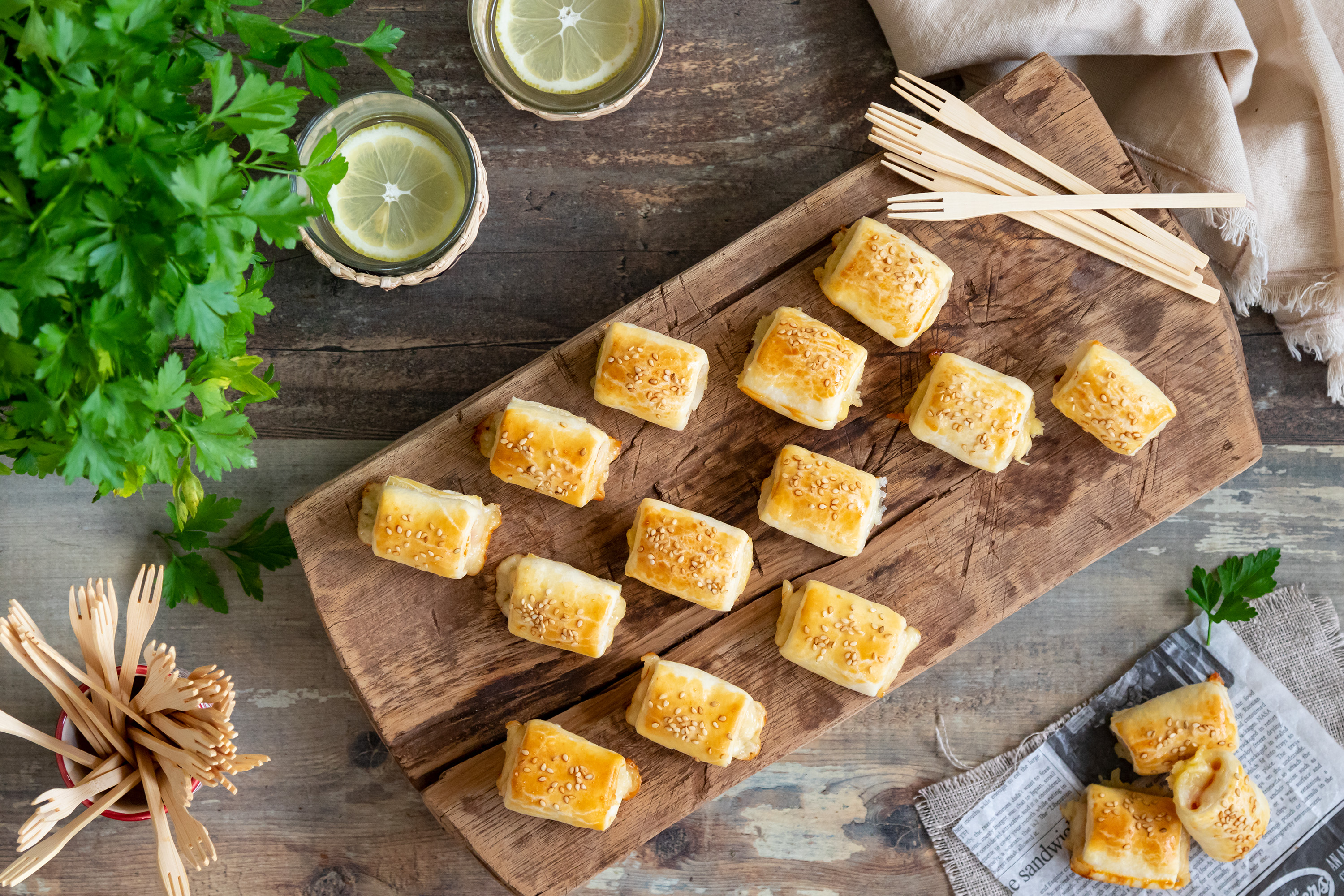 Saladitos de jamón y queso