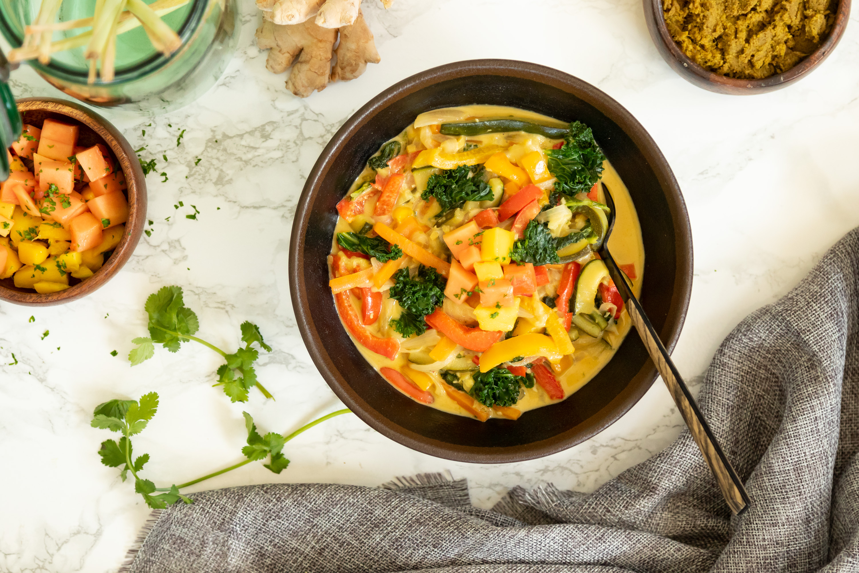 Curry vegano de verduras