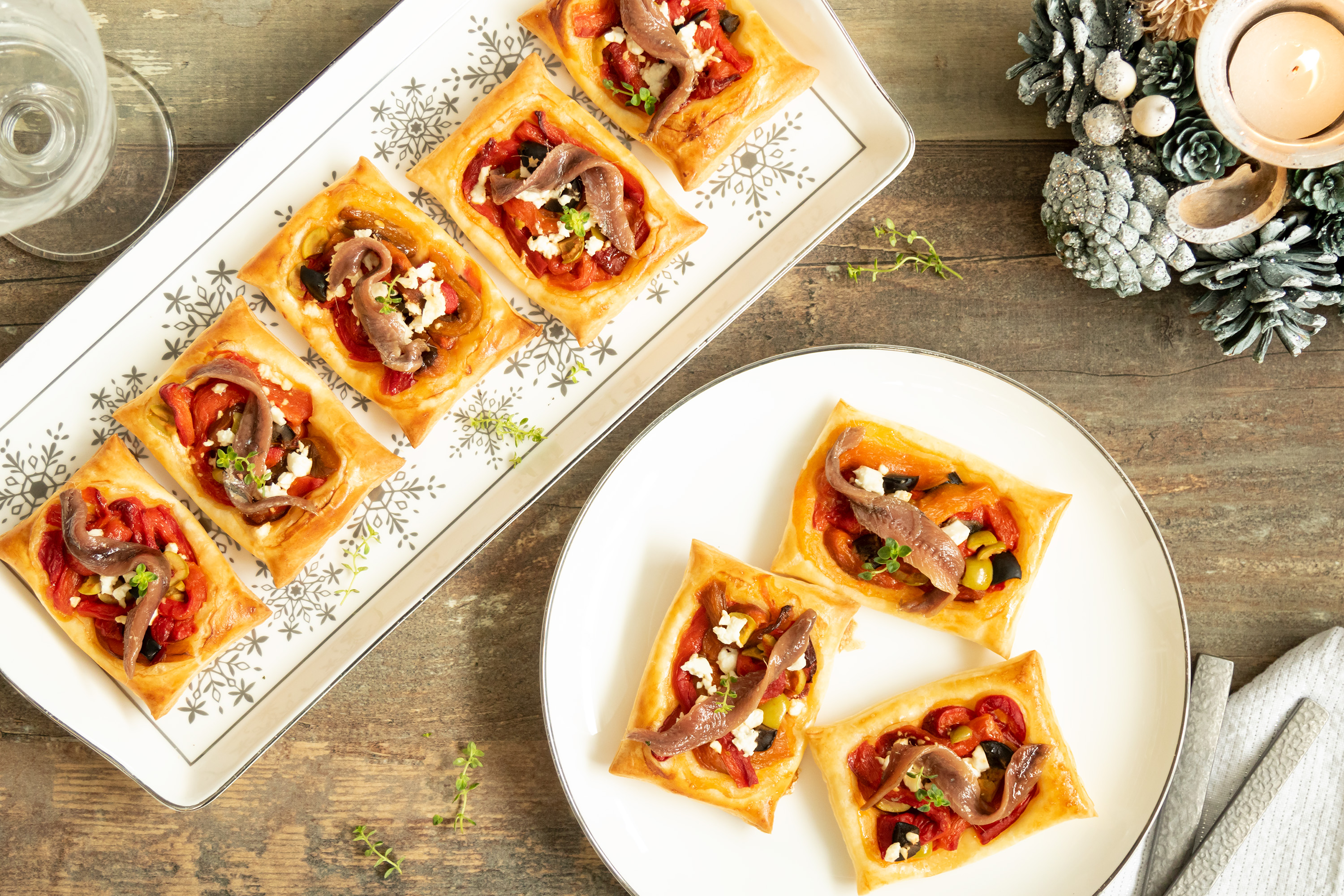 Canapés con anchoas