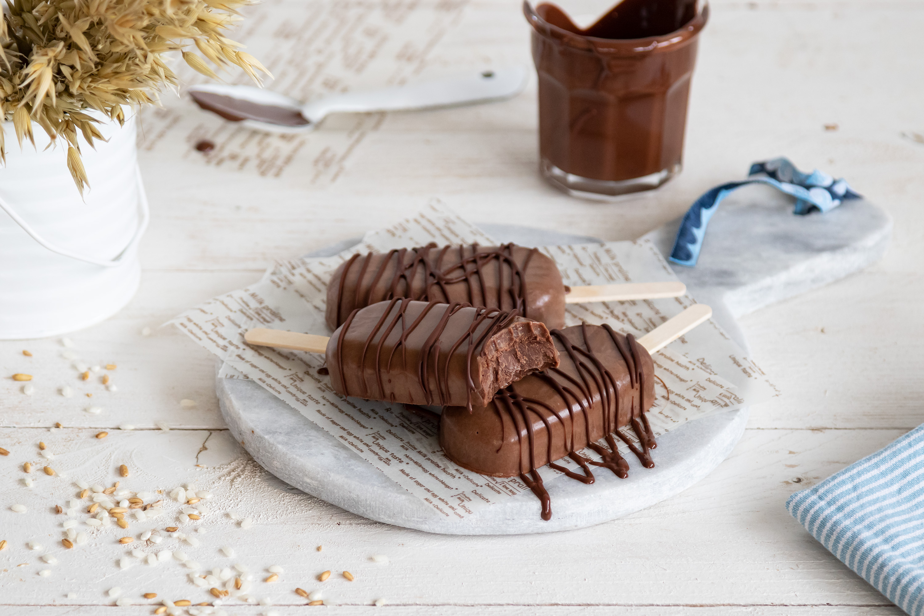 Helado vegano de chocolate