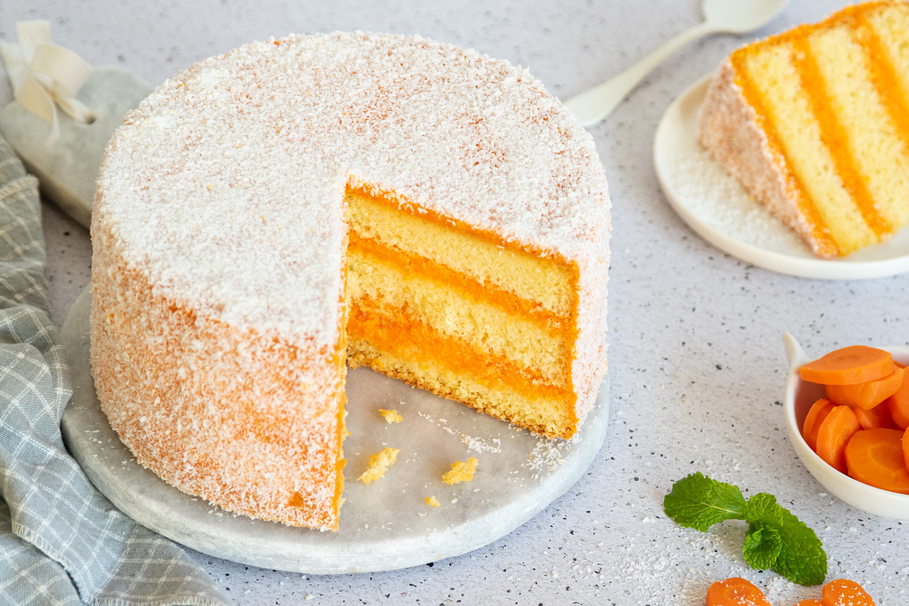 Tarta de zanahoria y coco