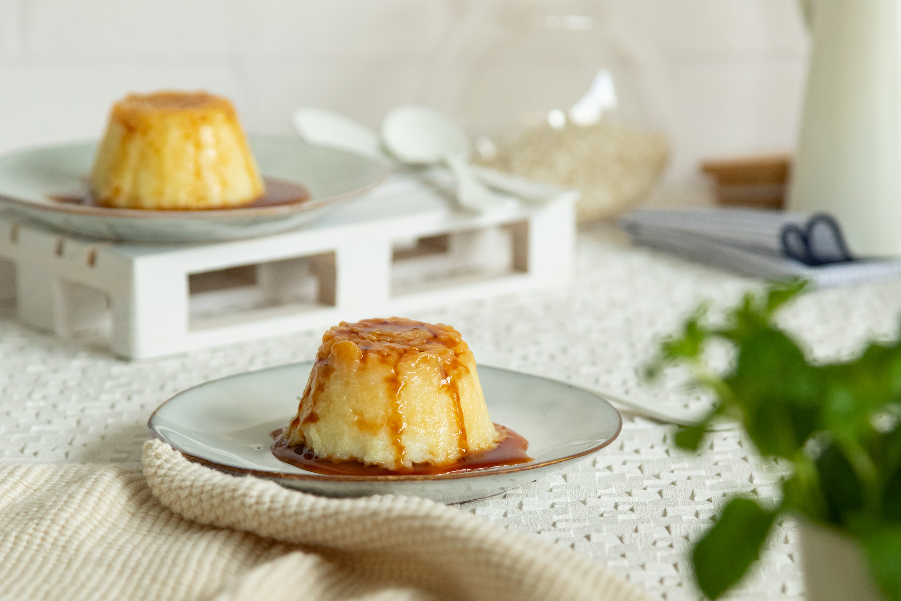 Flan de arroz con leche sin horno