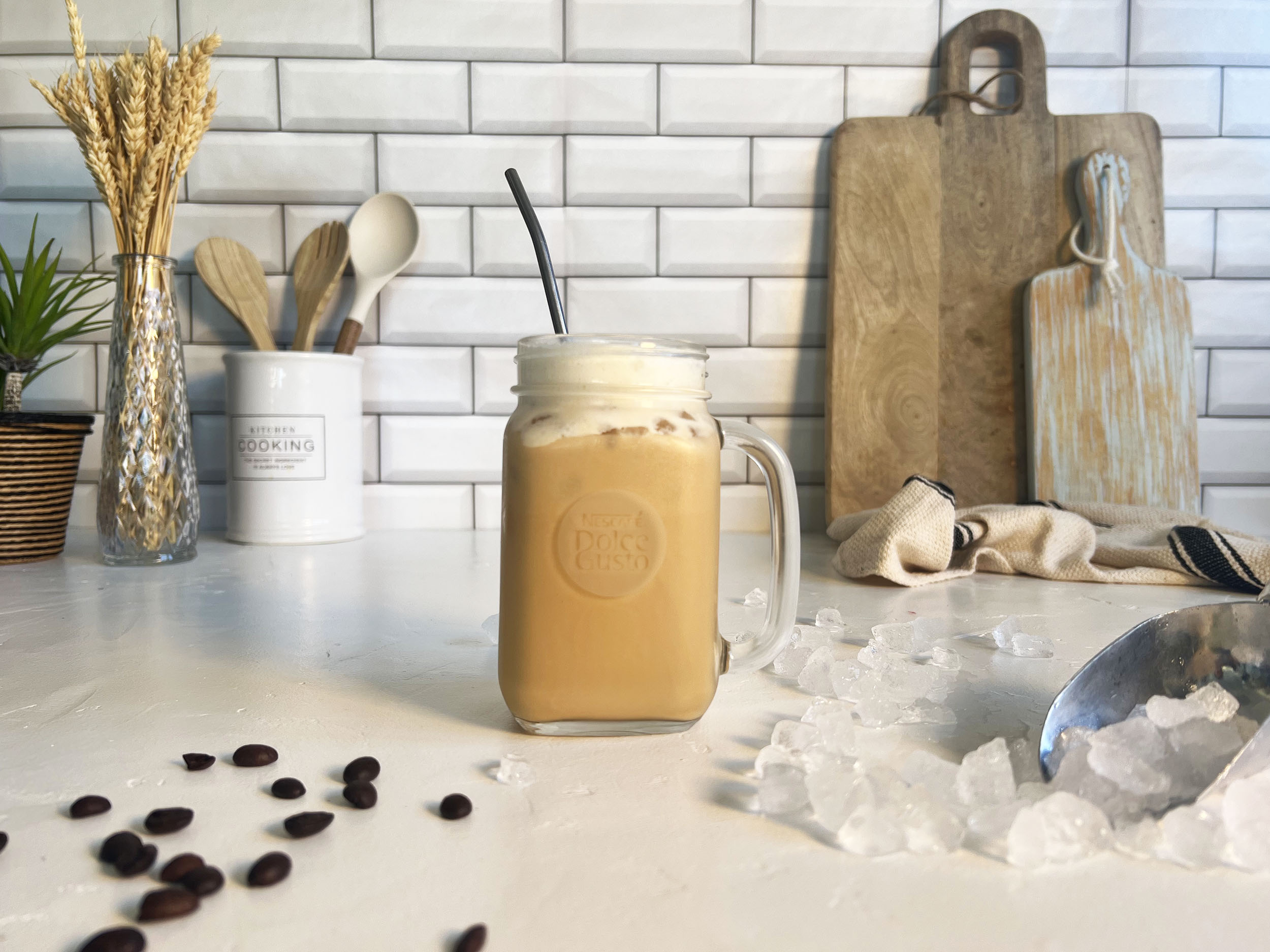 Iced coffee con leche condensada