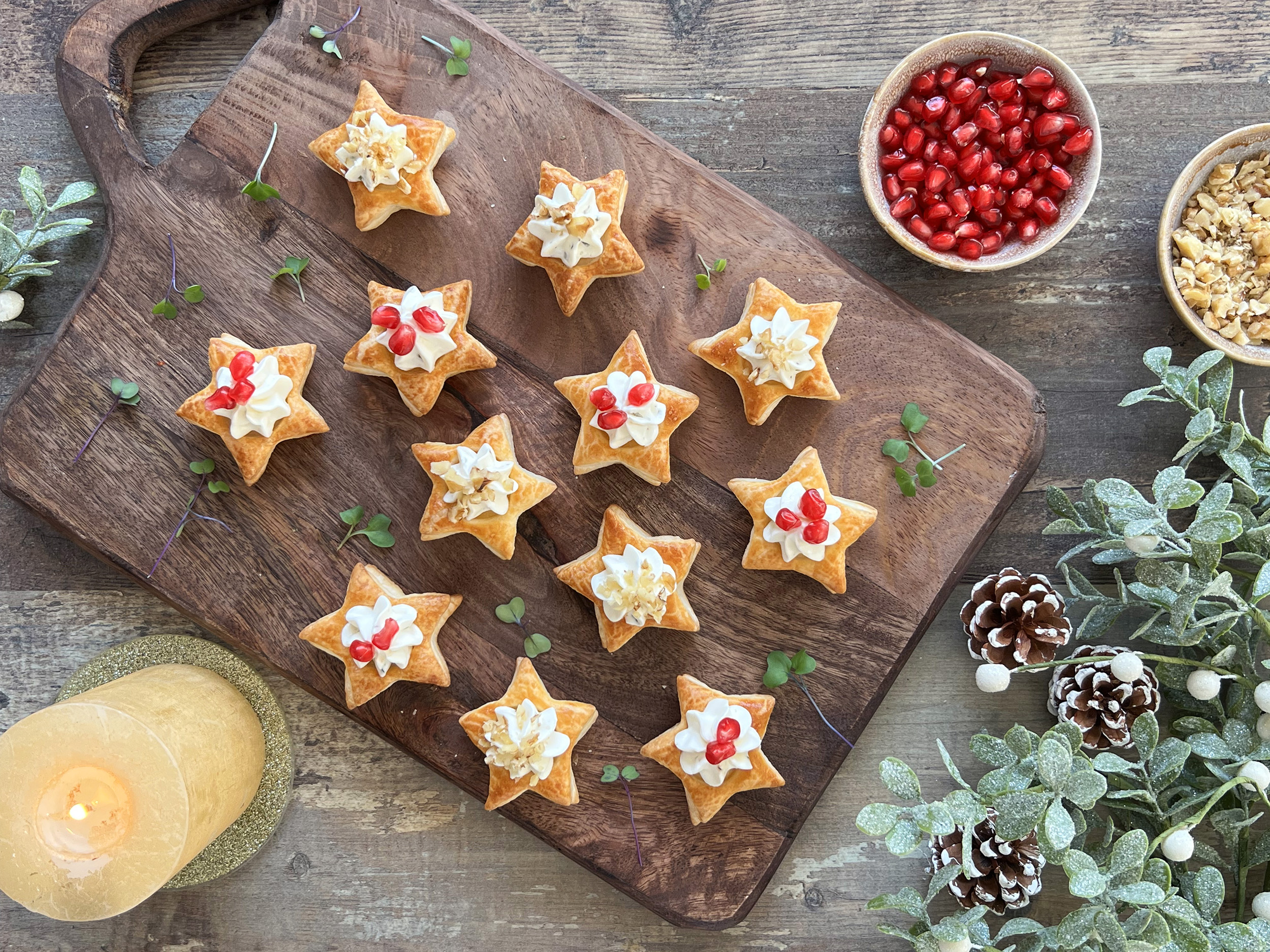 Mini volovanes salados para Navidad
